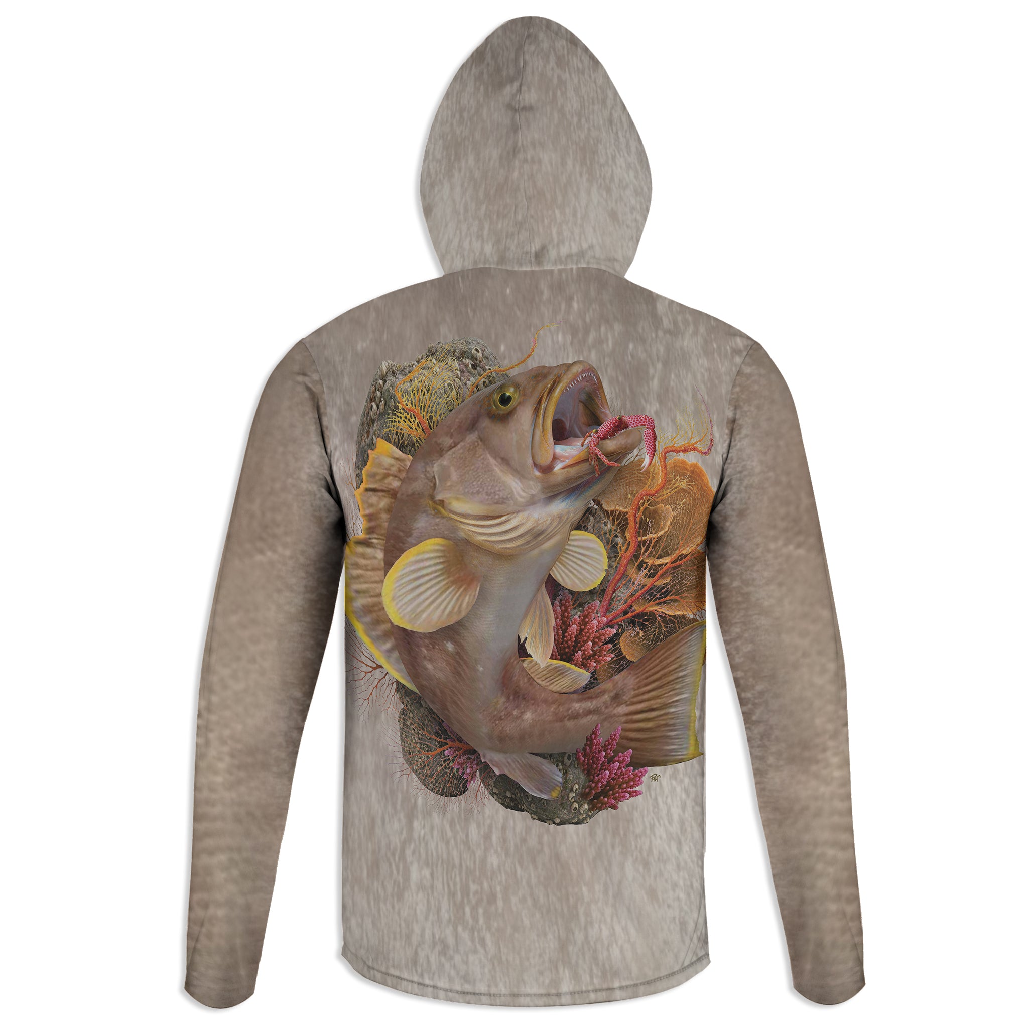 YellowEdge Grouper - Unisex Long Sleeve Sun Proof Performance Fishing Top with built in Hoodie and Gaiter (short sleeve option also available)