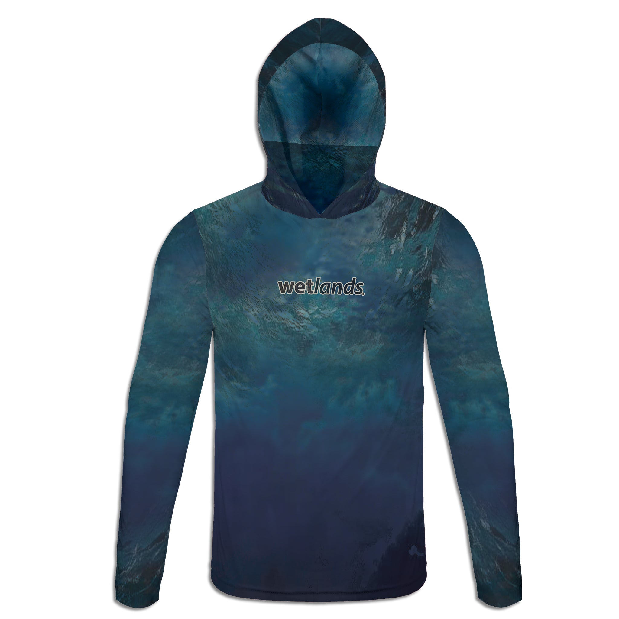 White Marlin and Tunas - Unisex Long Sleeve Sun Proof Performance Fishing Top with built in Hoodie and Gaiter (short sleeve option also available)