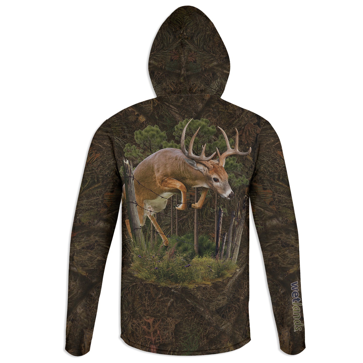Field Buck - Unisex Long Sleeve Sun Proof Performance Fishing Top with built in Hoodie (short sleeve option also available)