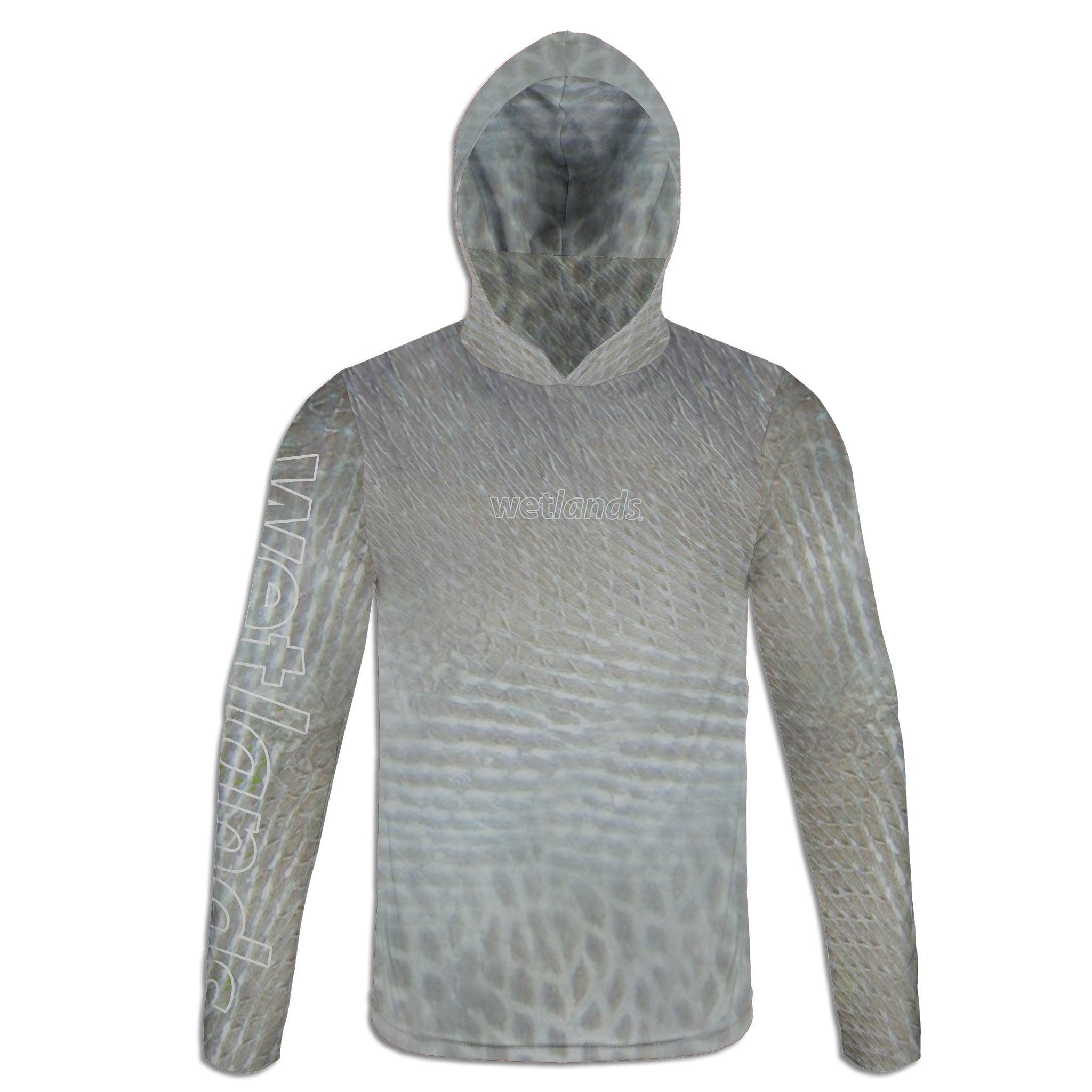 Gray Triggerfish - Unisex Long Sleeve Sun Proof Performance Fishing Top with built in Hoodie and Gaiter (short sleeve option also available)