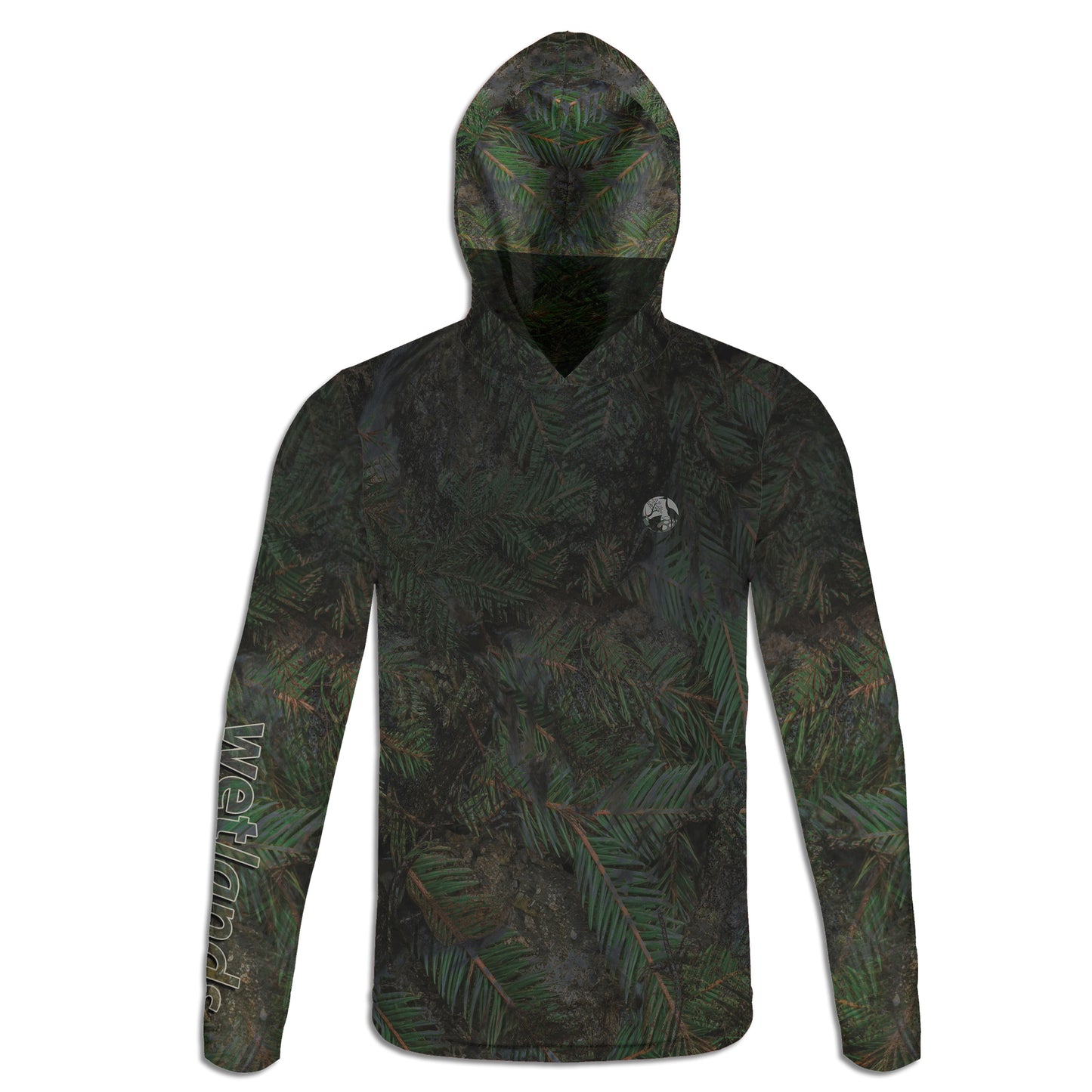 Grizzly and Salmon - Unisex Long Sleeve Sun Proof Performance Fishing Top with built in Hoodie (short sleeve option also available)