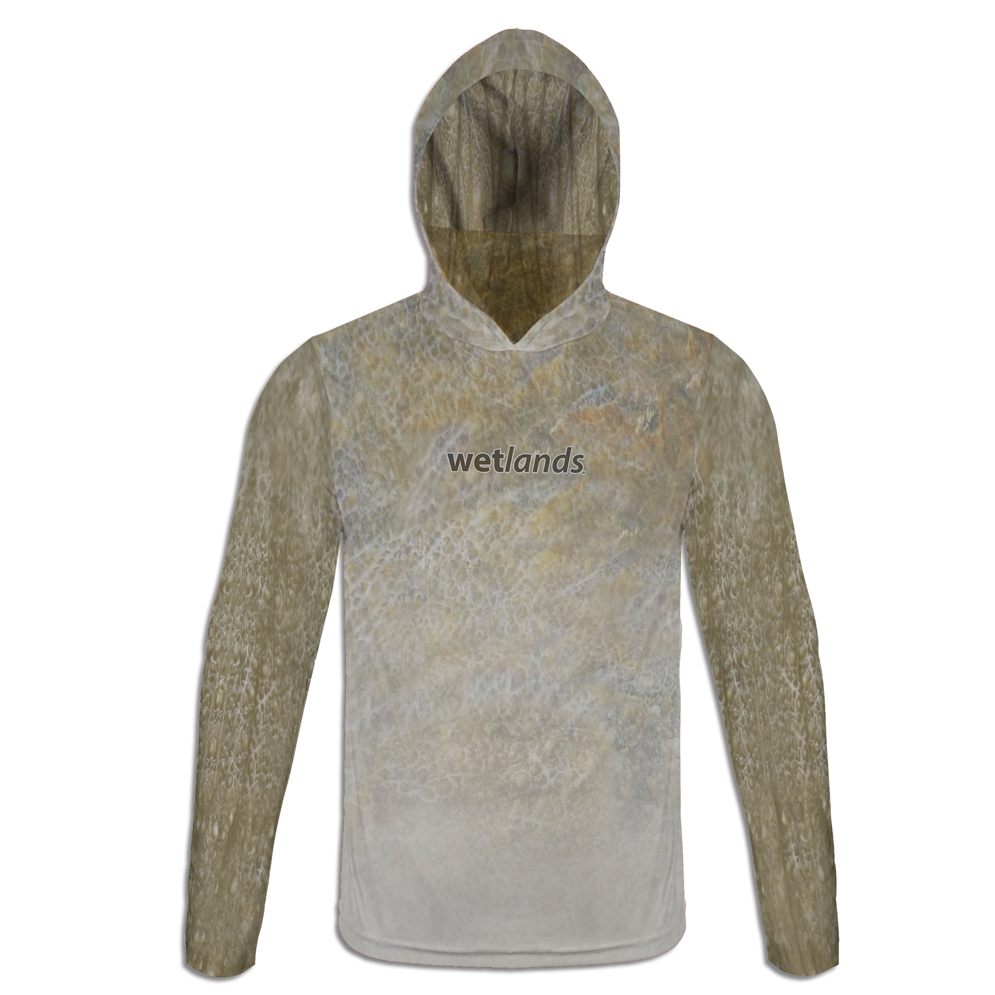 Alligator Snapper - Unisex Long Sleeve Sun Proof Performance Fishing Top with built in Hoodie (short sleeve option also available)