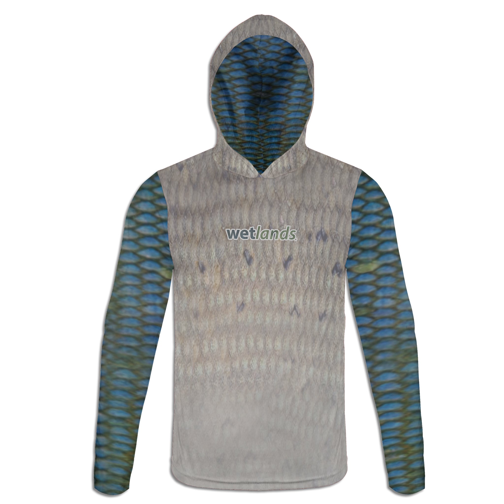 Arctic Grayling - Unisex Long Sleeve Sun Proof Performance Fishing Top with built in Hoodie and Gaiter (short sleeve option also available)
