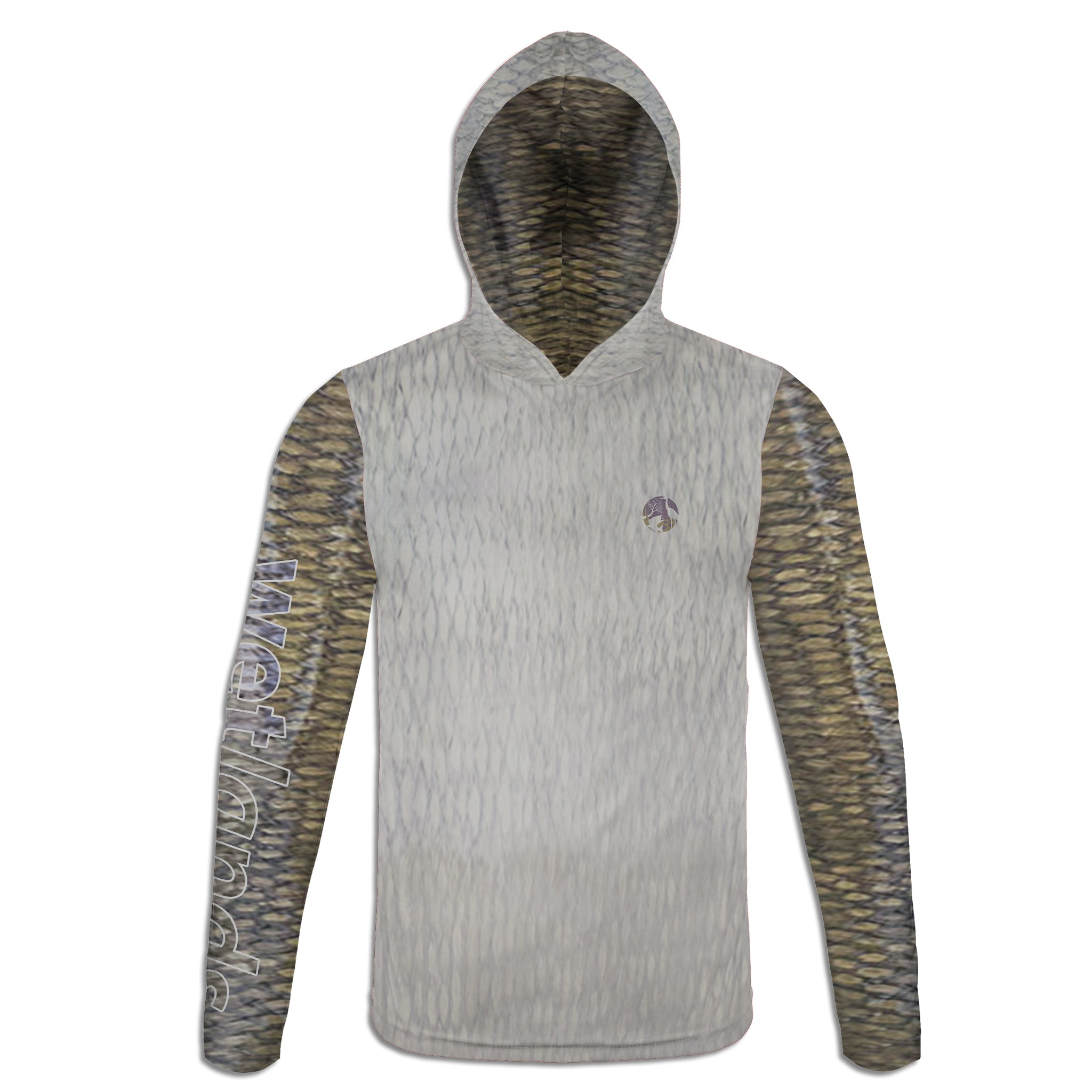 Bowfin and Crayfish - Unisex Long Sleeve Sun Proof Performance Fishing Top with built in Hoodie and Gaiter (short sleeve option also available)