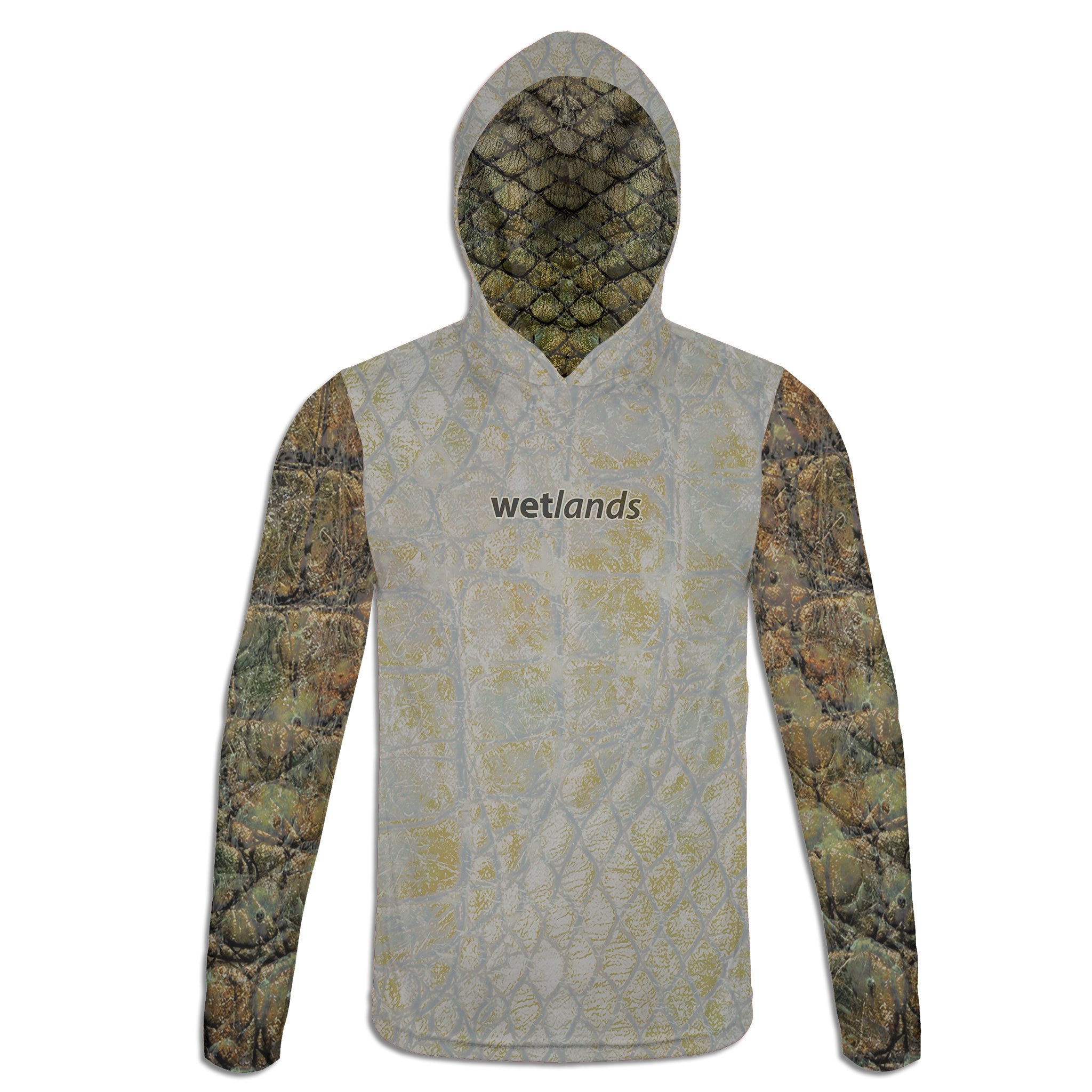 Crocodile and Snook - Unisex Long Sleeve Sun Proof Performance Fishing Top with built in Hoodie and Gaiter (short sleeve option also available)