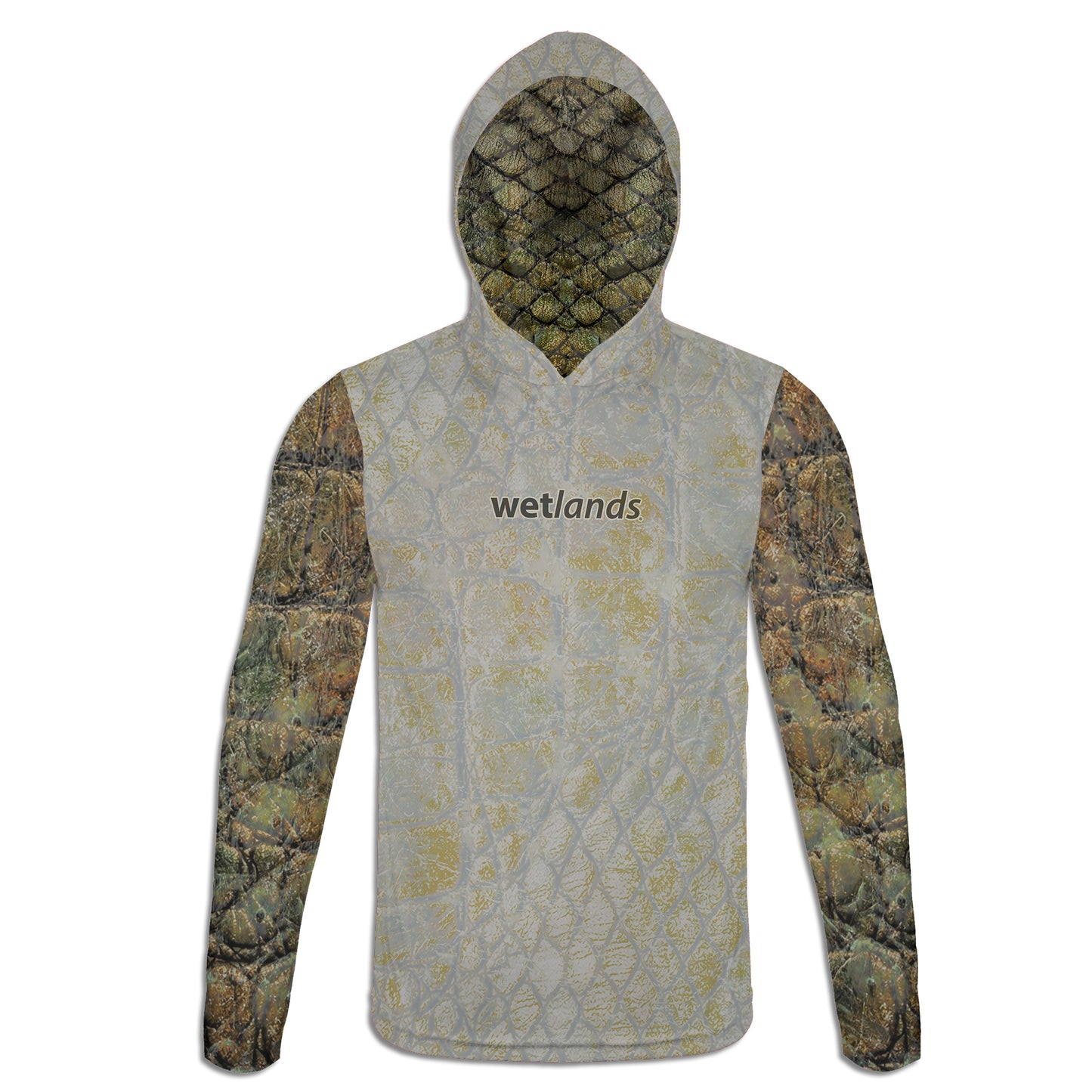 Crocodile and Snook - Unisex Long Sleeve Sun Proof Performance Fishing Top with built in Hoodie and Gaiter (short sleeve option also available)