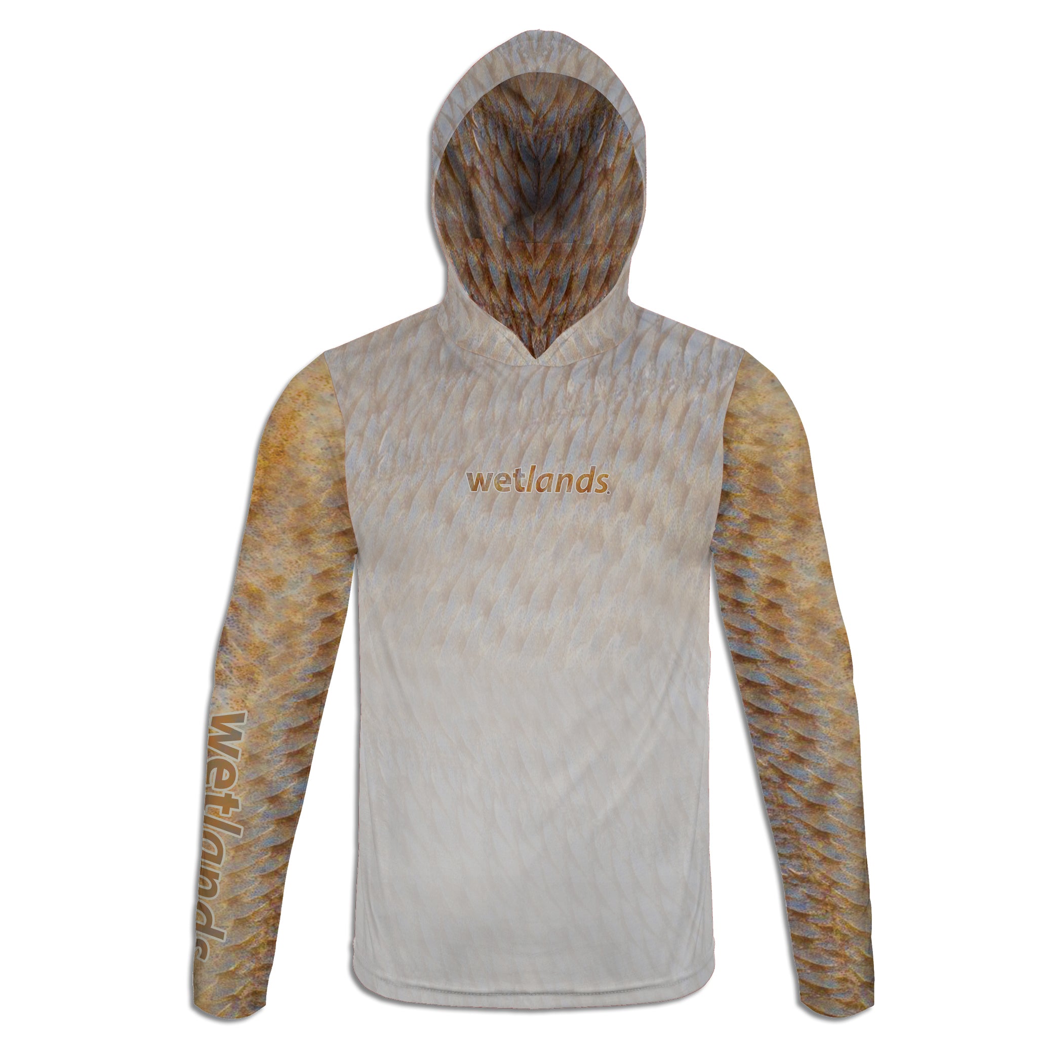 Florida Redfish - Unisex Long Sleeve Sun Proof Performance Fishing Top with built in Hoodie and Gaiter (short sleeve option also available)