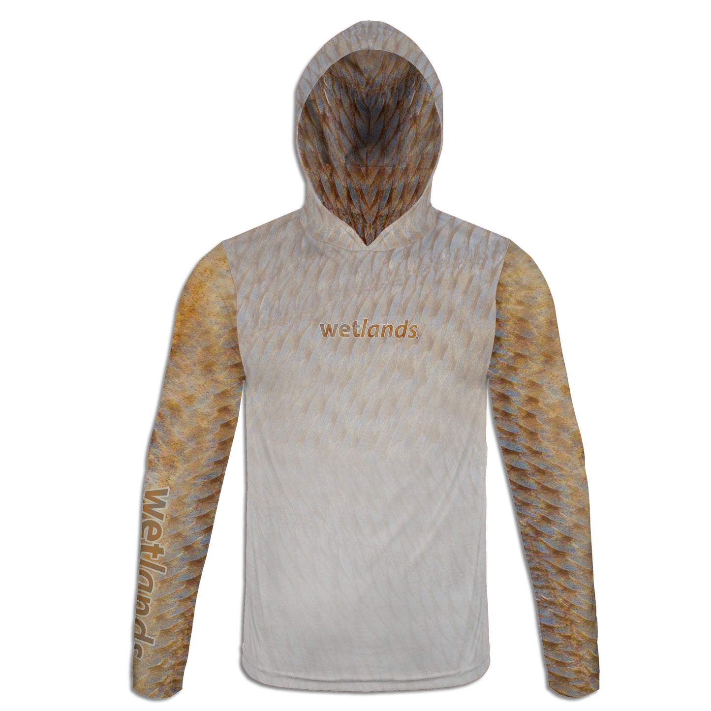 Florida Redfish - Unisex Long Sleeve Sun Proof Performance Fishing Top with built in Hoodie and Gaiter (short sleeve option also available)