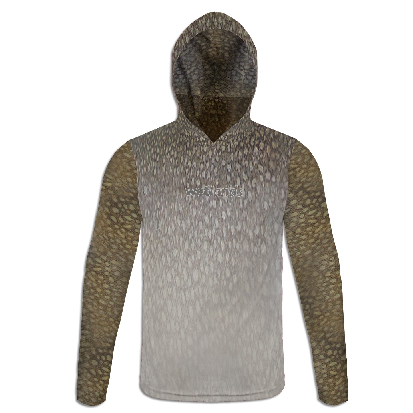Lake Trout - Unisex Long Sleeve Sun Proof Performance Fishing Top with built in Hoodie and Gaiter (short sleeve option also available)
