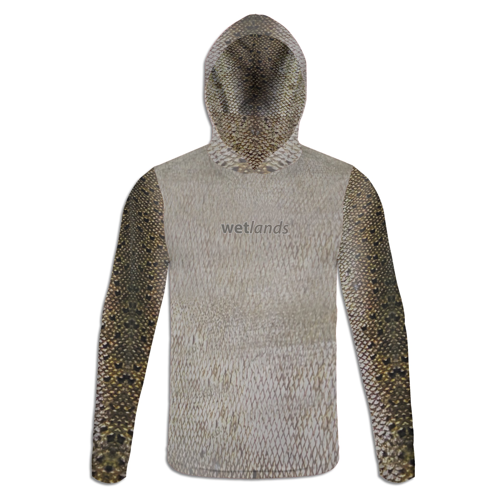 Chinook Salmon - Unisex Long Sleeve Sun Proof Performance Fishing Top with built in Hoodie and Gaiter (short sleeve option also available)
