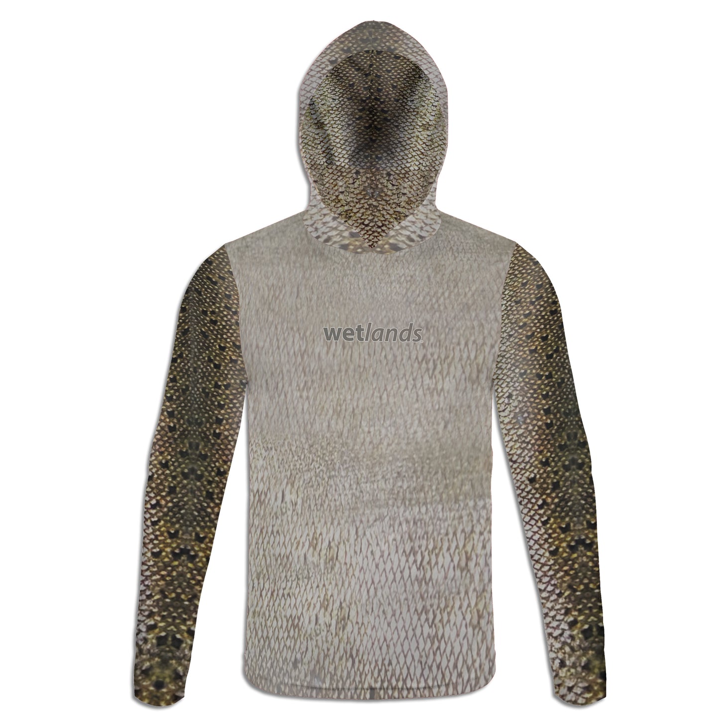 Chinook Salmon - Unisex Long Sleeve Sun Proof Performance Fishing Top with built in Hoodie and Gaiter (short sleeve option also available)