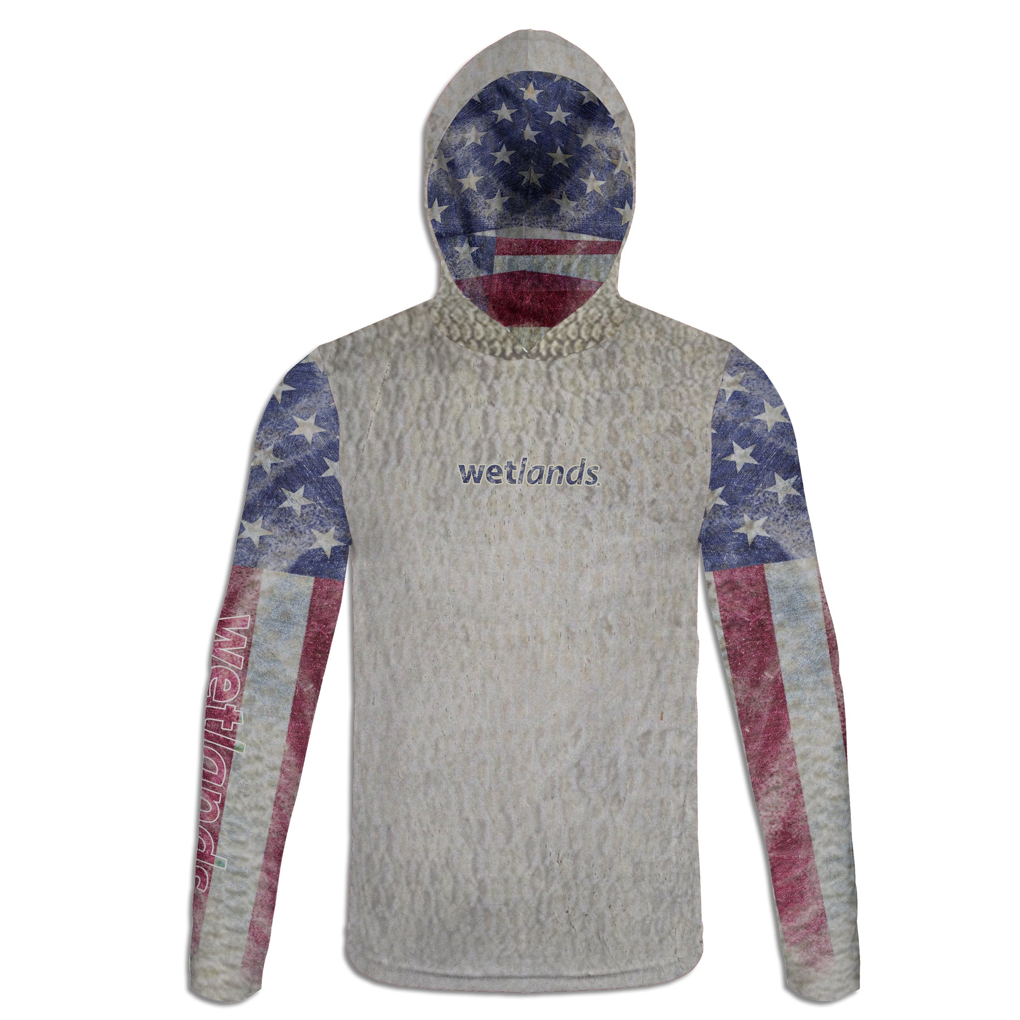American Bass - Unisex Long Sleeve Sun Proof Performance Fishing Top with built in Hoodie and Gaiter (short sleeve option also available)