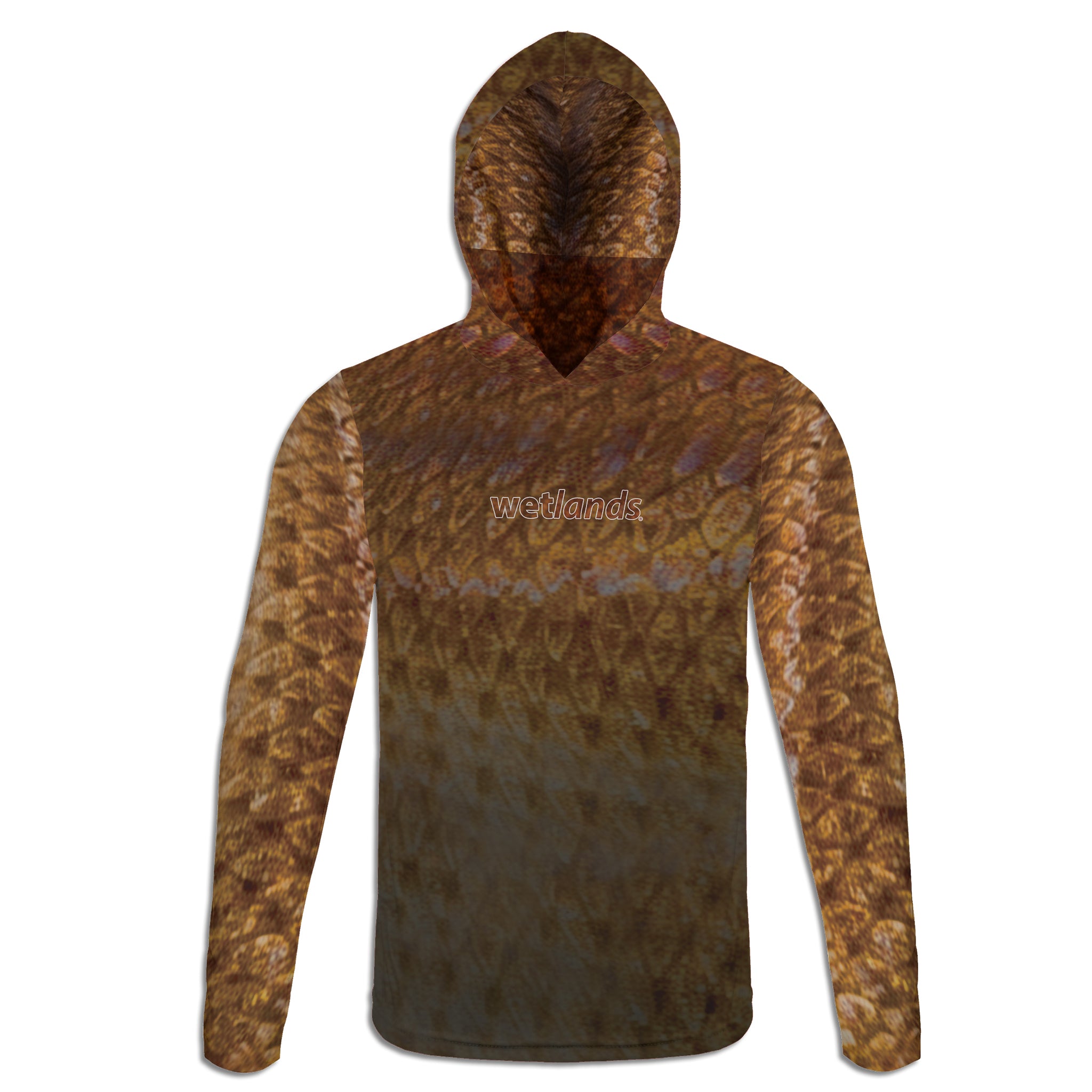 Redfish and Ladyfish - Unisex Long Sleeve Sun Proof Performance Fishing Top with built in Hoodie and Gaiter (short sleeve option also available)