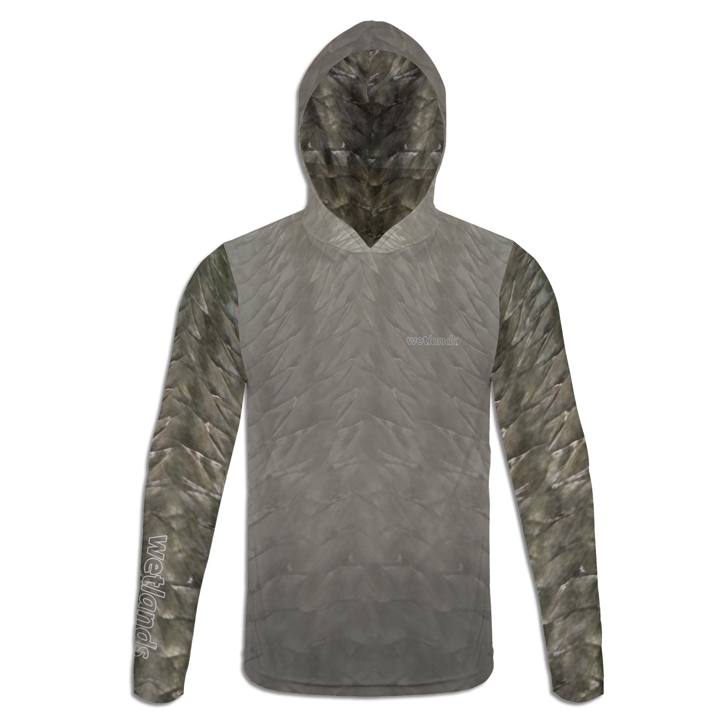 Tarpon and Striped Mullet  - Unisex Long Sleeve Sun Proof Performance Fishing Top with built in Hoodie and Gaiter (short sleeve option also available)