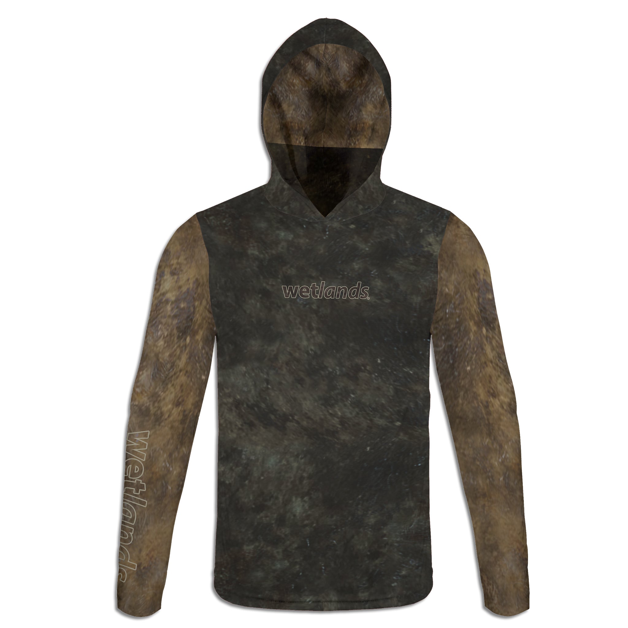 Alaskan Halibut  - Unisex Long Sleeve Sun Proof Performance Fishing Top with built in Hoodie and Gaiter (short sleeve option also available)