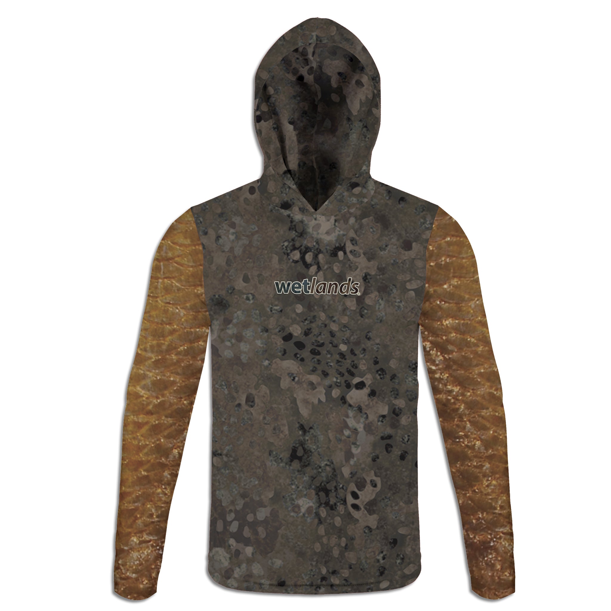 Redfish and Flounder - Unisex Long Sleeve Sun Proof Performance Fishing Top with built in Hoodie and Gaiter (short sleeve option also available)