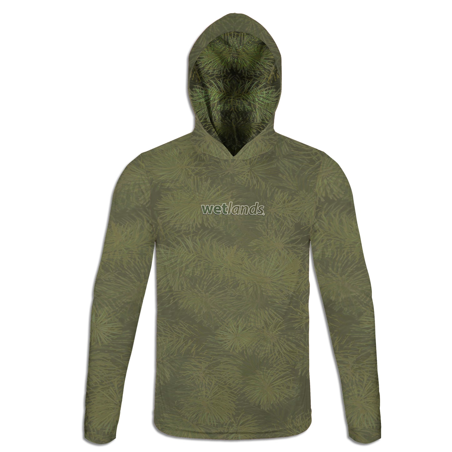 Watering Hole - Unisex Long Sleeve Sun Proof Performance Fishing Top with built in Hoodie (short sleeve option also available)