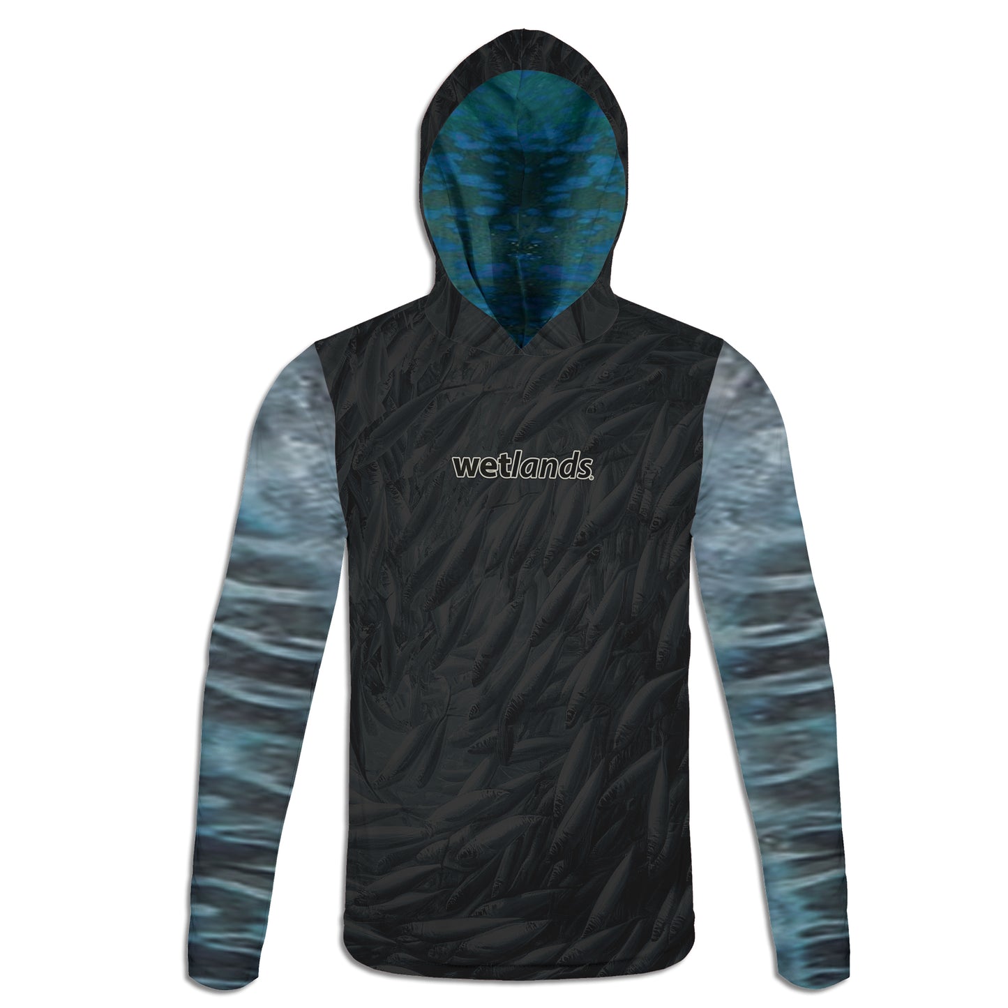 Wahoo and Mahi - Unisex Long Sleeve Sun Proof Performance Fishing Top with built in Hoodie and Gaiter (short sleeve option also available)