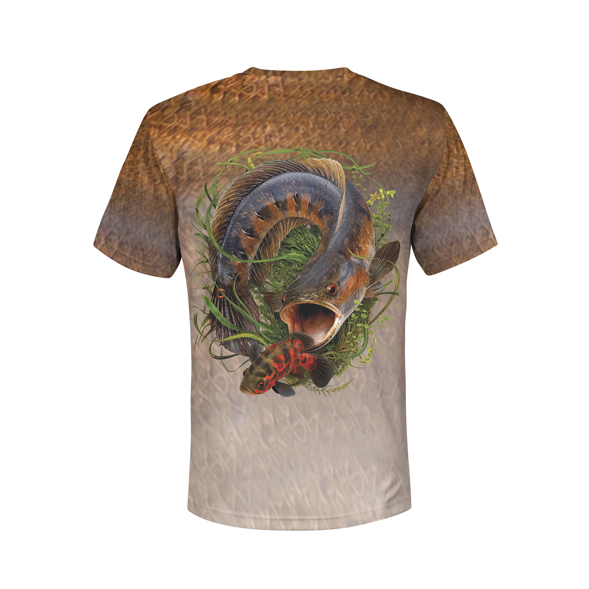 Snakehead and Oscar - Unisex Long Sleeve Sun Proof Performance Fishing Top with built in Hoodie and Gaiter (short sleeve option also available)