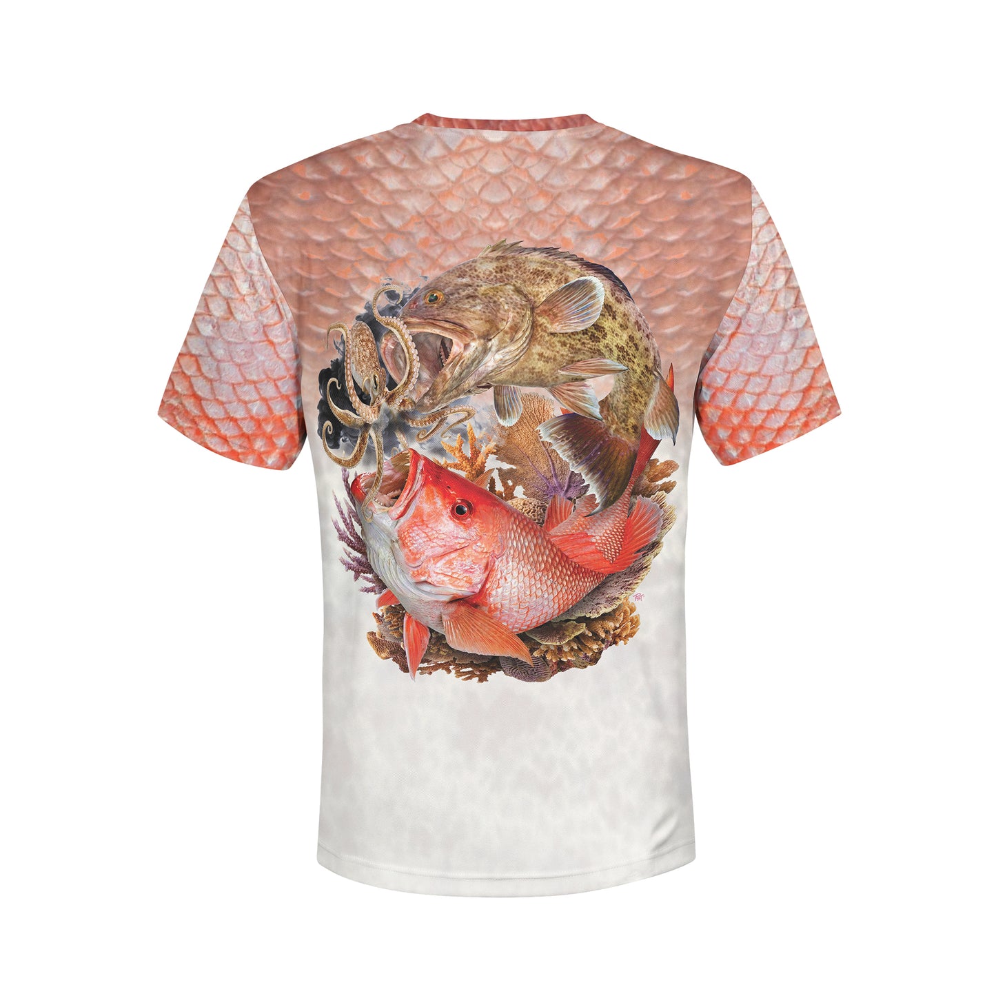 Scamp and Snapper - Unisex Long Sleeve Sun Proof Performance Fishing Top with built in Hoodie and Gaiter (short sleeve option also available)