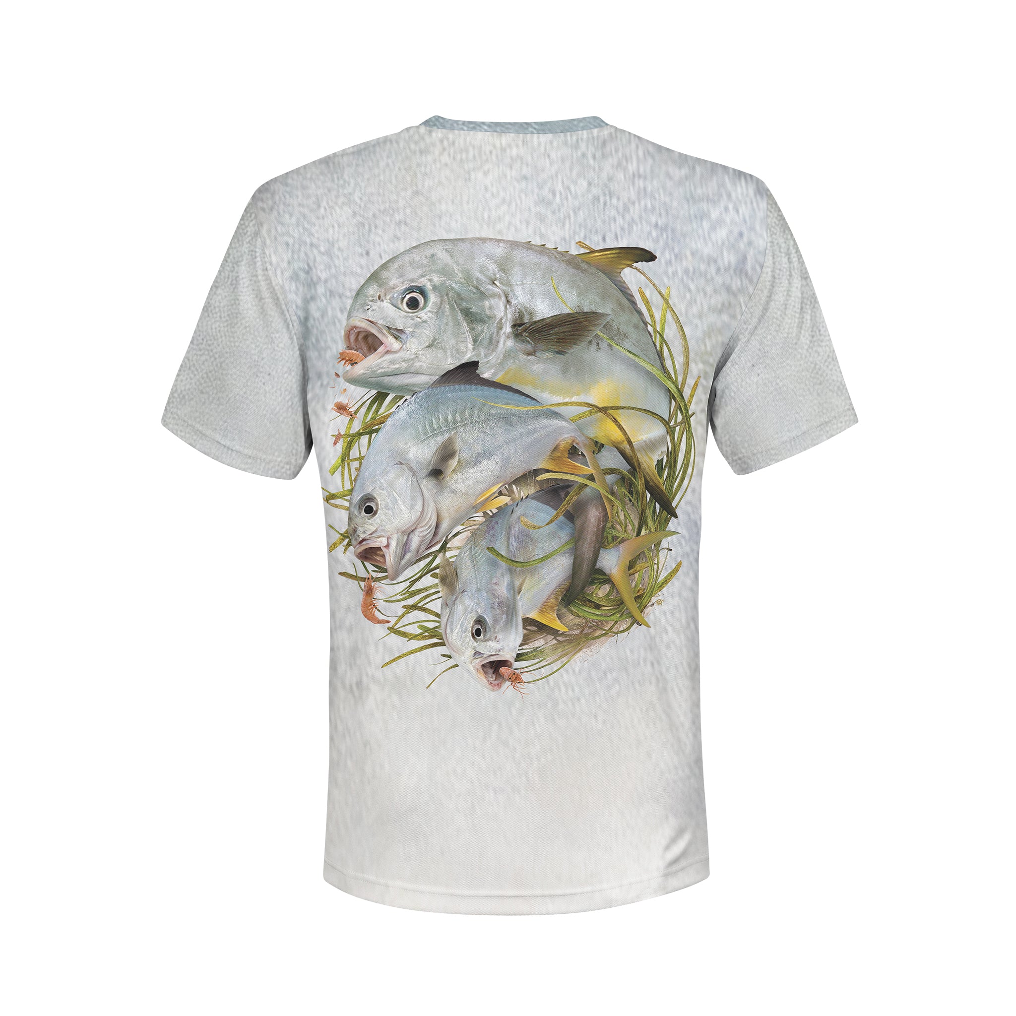 Permit and Pompano - Unisex Long Sleeve Sun Proof Performance Fishing Top with built in Hoodie and Gaiter (short sleeve option also available)