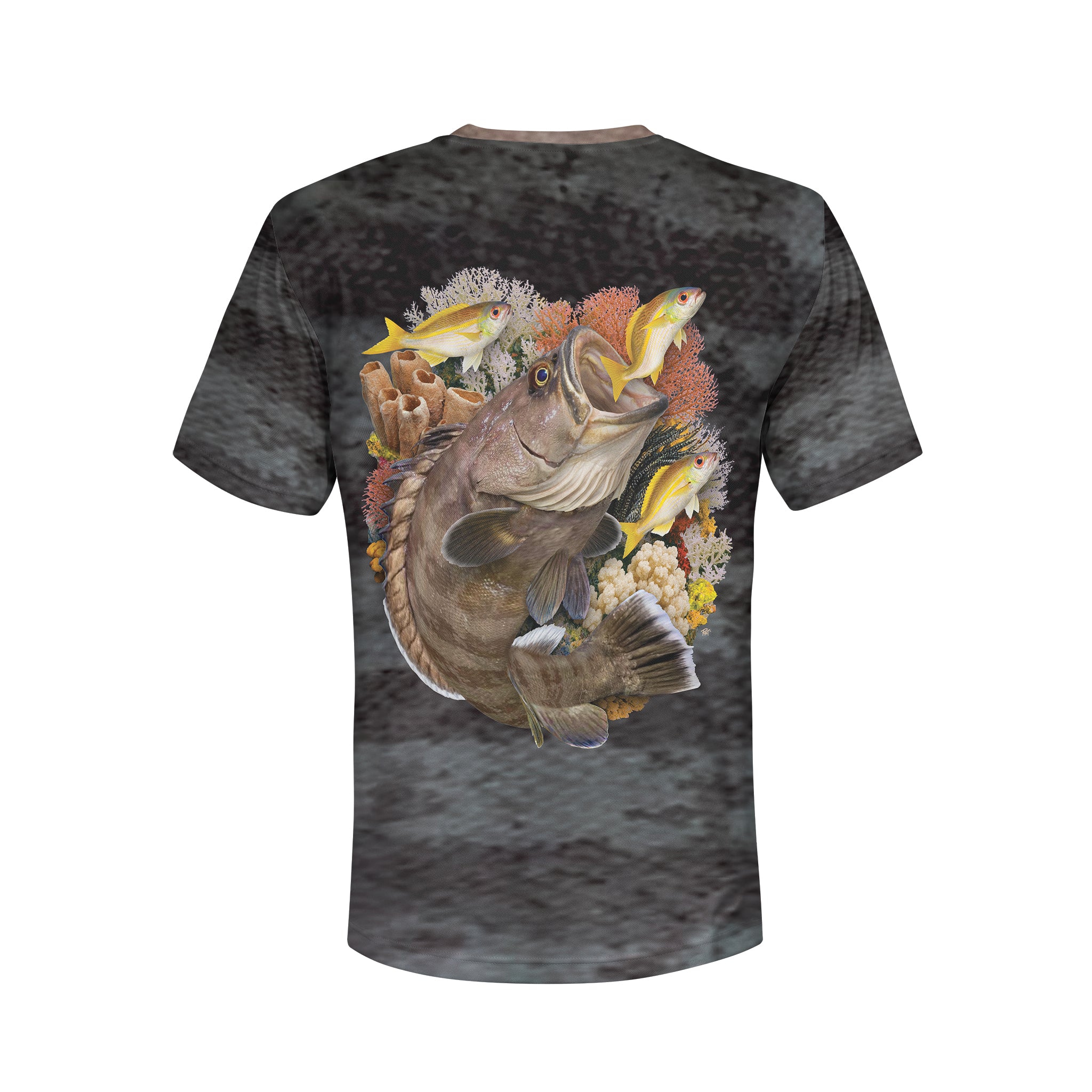 Misty Grouper - Unisex Long Sleeve Sun Proof Performance Fishing Top with built in Hoodie and Gaiter (short sleeve option also available)