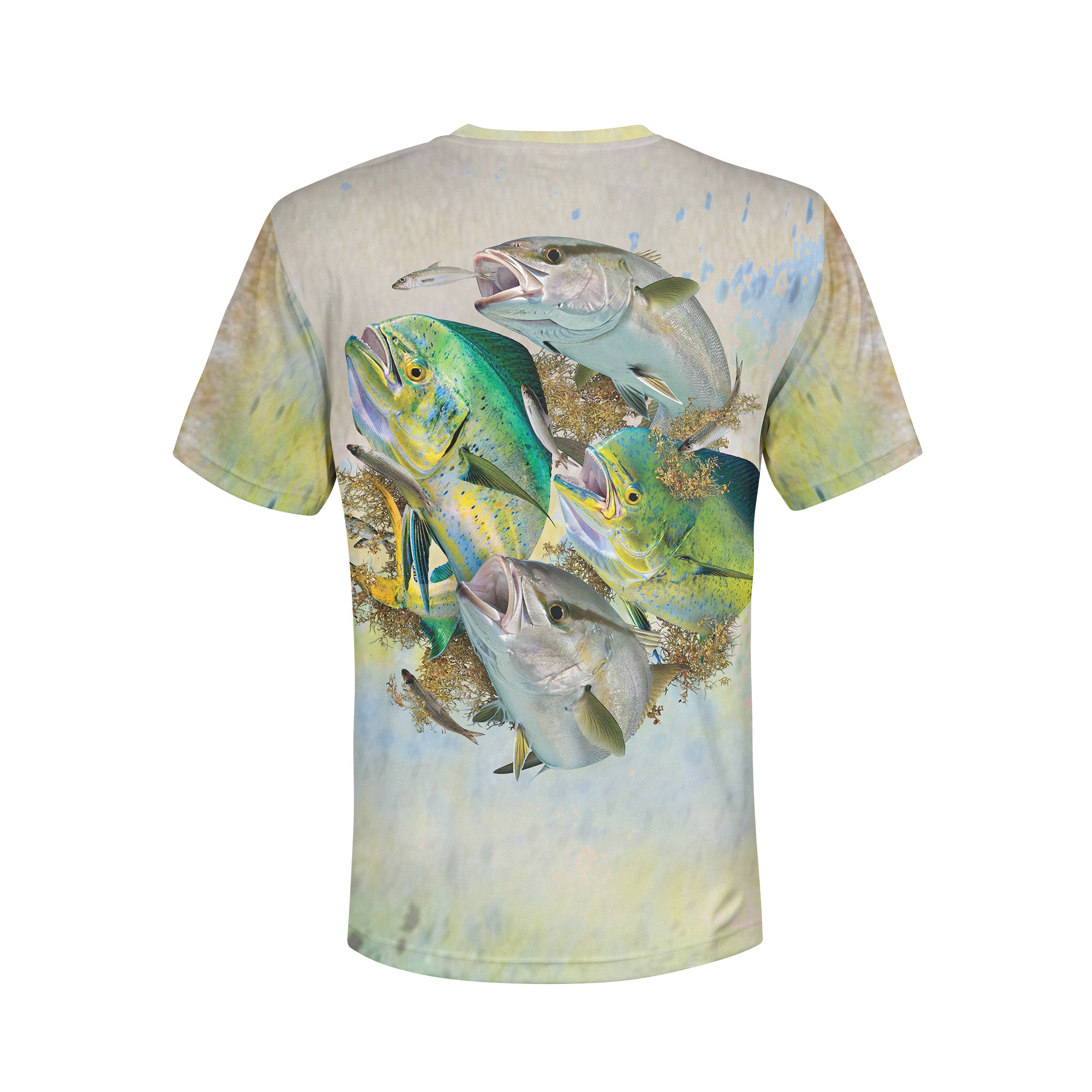 Almaco and Mahi - Unisex Long Sleeve Sun Proof Performance Fishing Top with built in Hoodie and Gaiter (short sleeve option also available)