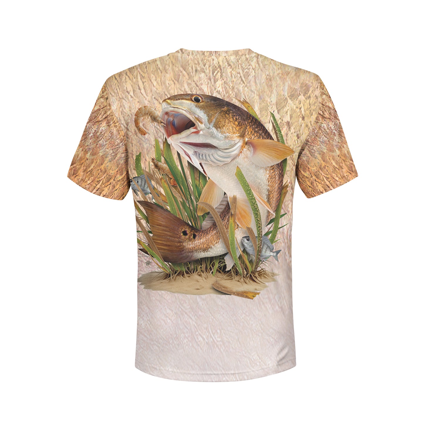 Bull Redfish - Unisex Long Sleeve Sun Proof Performance Fishing Top with built in Hoodie and Gaiter (short sleeve option also available)