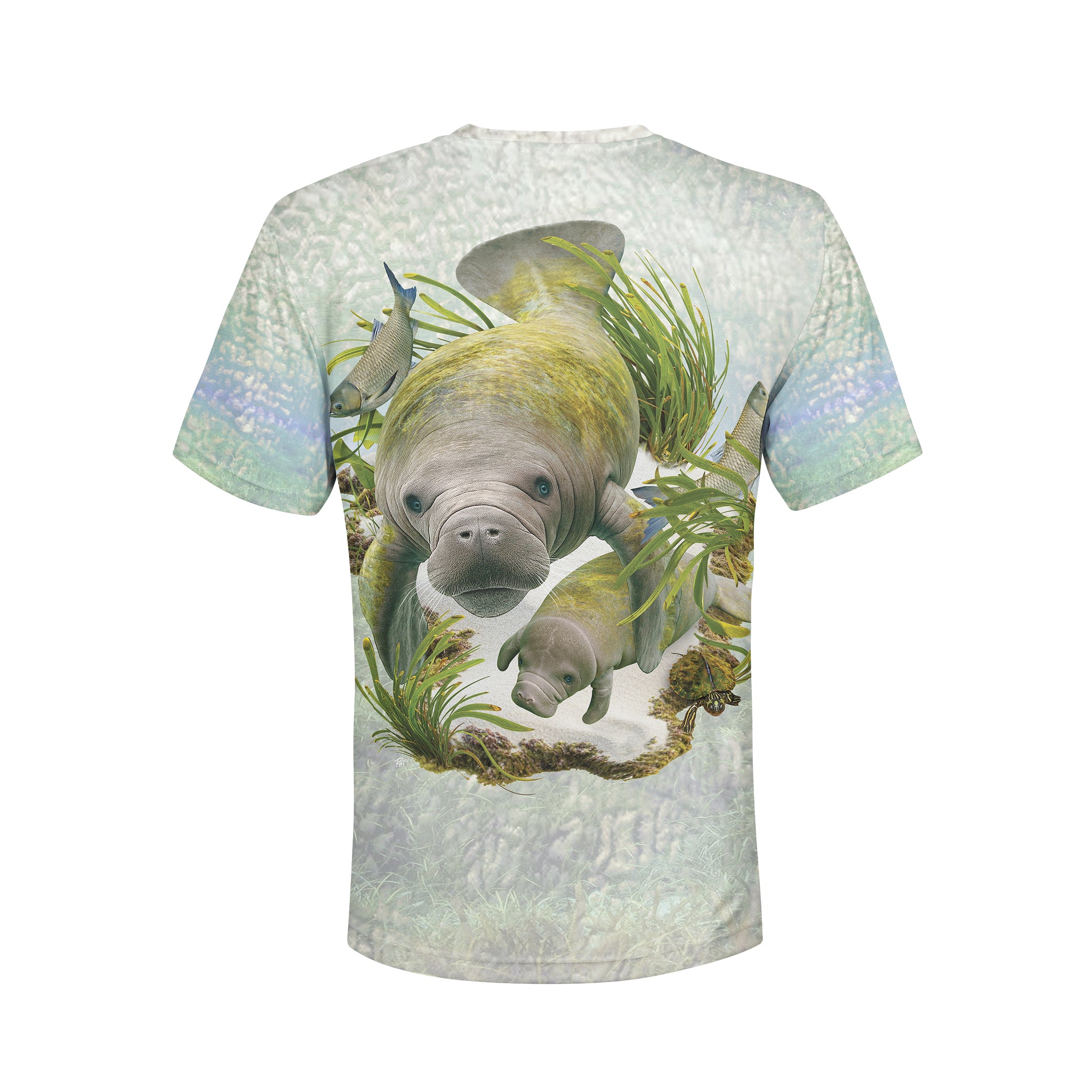 Florida Manatees - Unisex Long Sleeve Sun Proof Performance Fishing Top with built in Hoodie and Gaiter (short sleeve option also available)