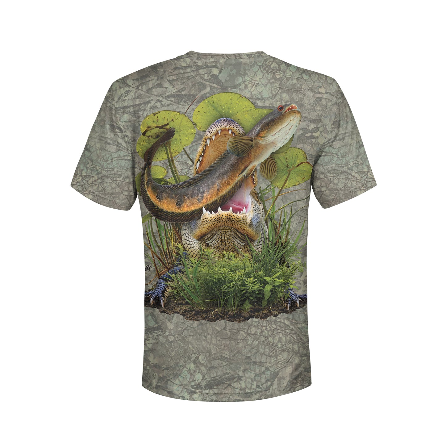 Gator and Snakehead - Unisex Long Sleeve Sun Proof Performance Fishing Top with built in Hoodie and Gaiter (short sleeve option also available)