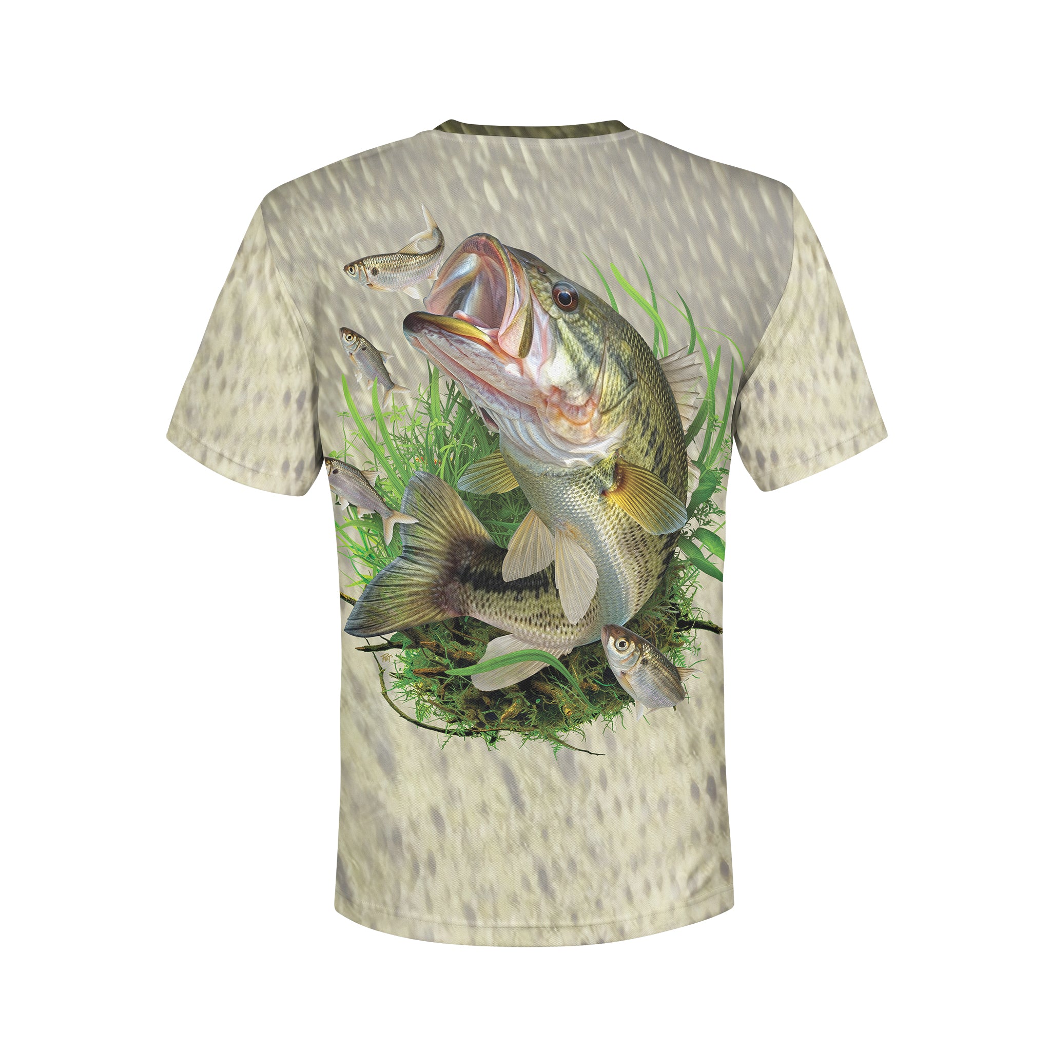 Largemouth and Shad - Unisex Long Sleeve Sun Proof Performance Fishing Top with built in Hoodie and Gaiter (short sleeve option also available)