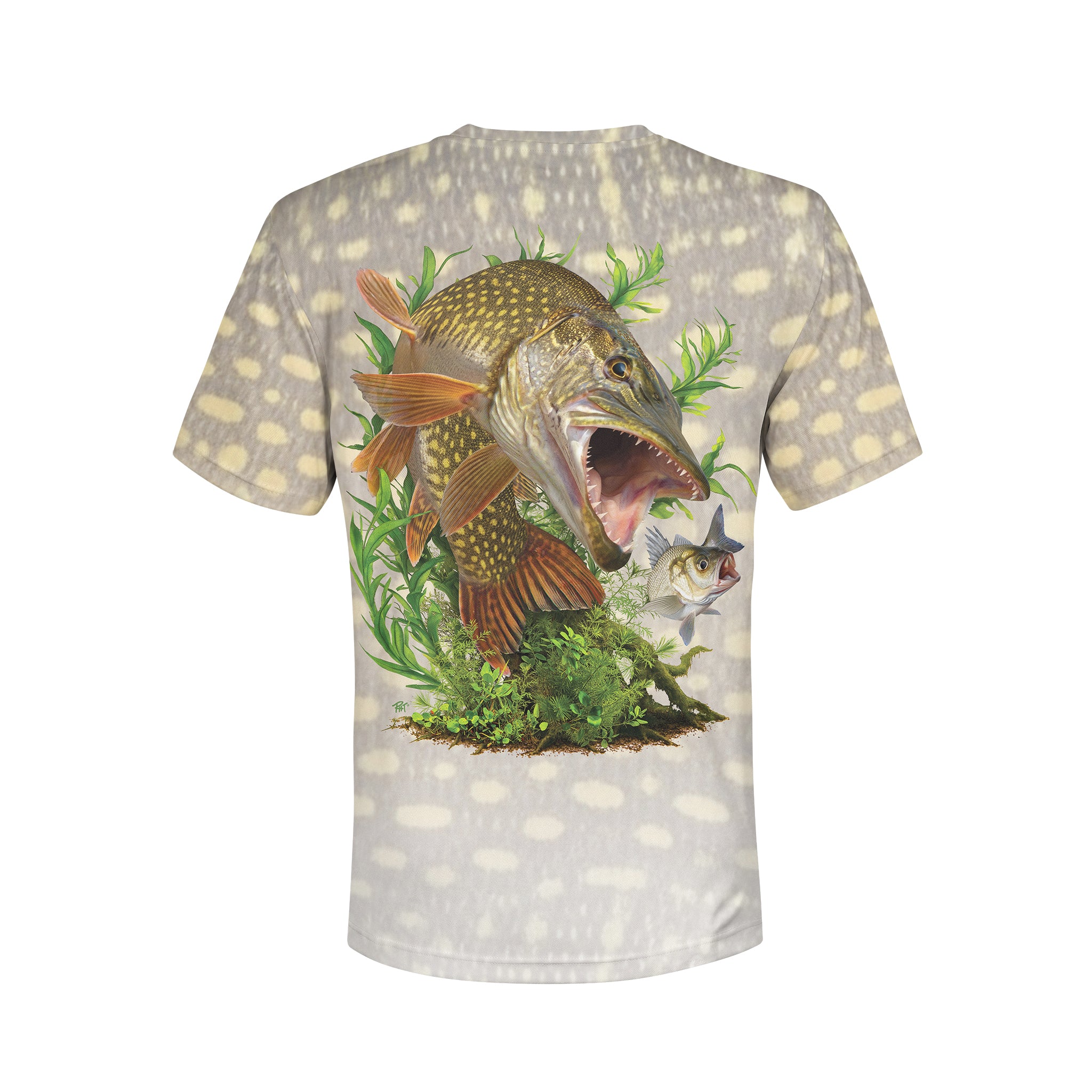 Pike and Perch - Unisex Long Sleeve Sun Proof Performance Fishing Top with built in Hoodie and Gaiter (short sleeve option also available)