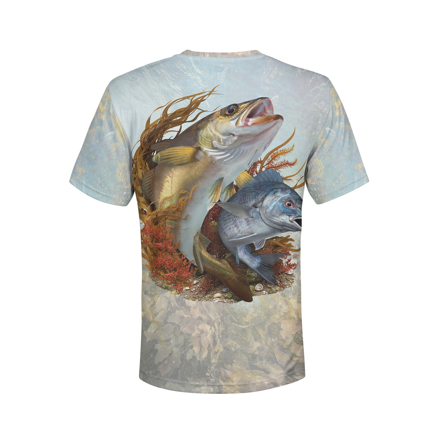 Pollack and Black Bream - Unisex Long Sleeve Sun Proof Performance Fishing Top with built in Hoodie and Gaiter (short sleeve option also available)