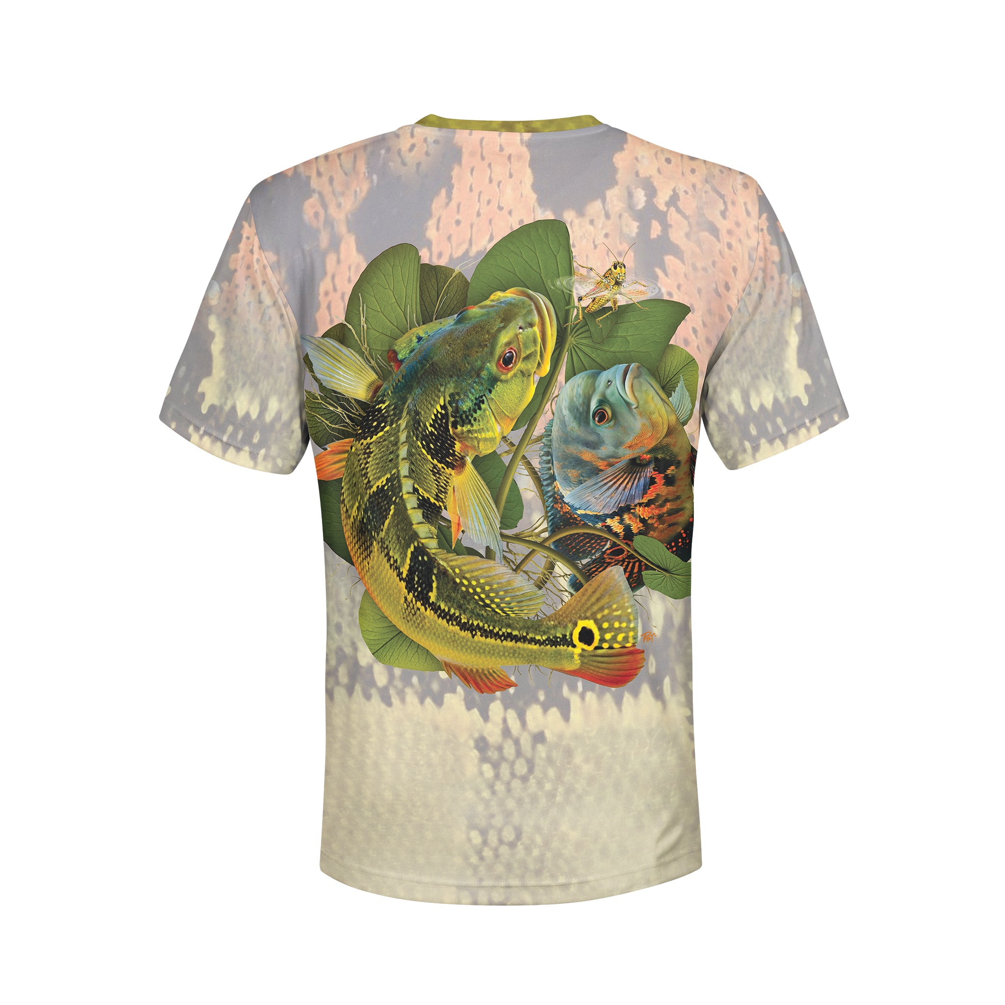 Peacock and Oscar - Unisex Long Sleeve Sun Proof Performance Fishing Top with built in Hoodie and Gaiter (short sleeve option also available)