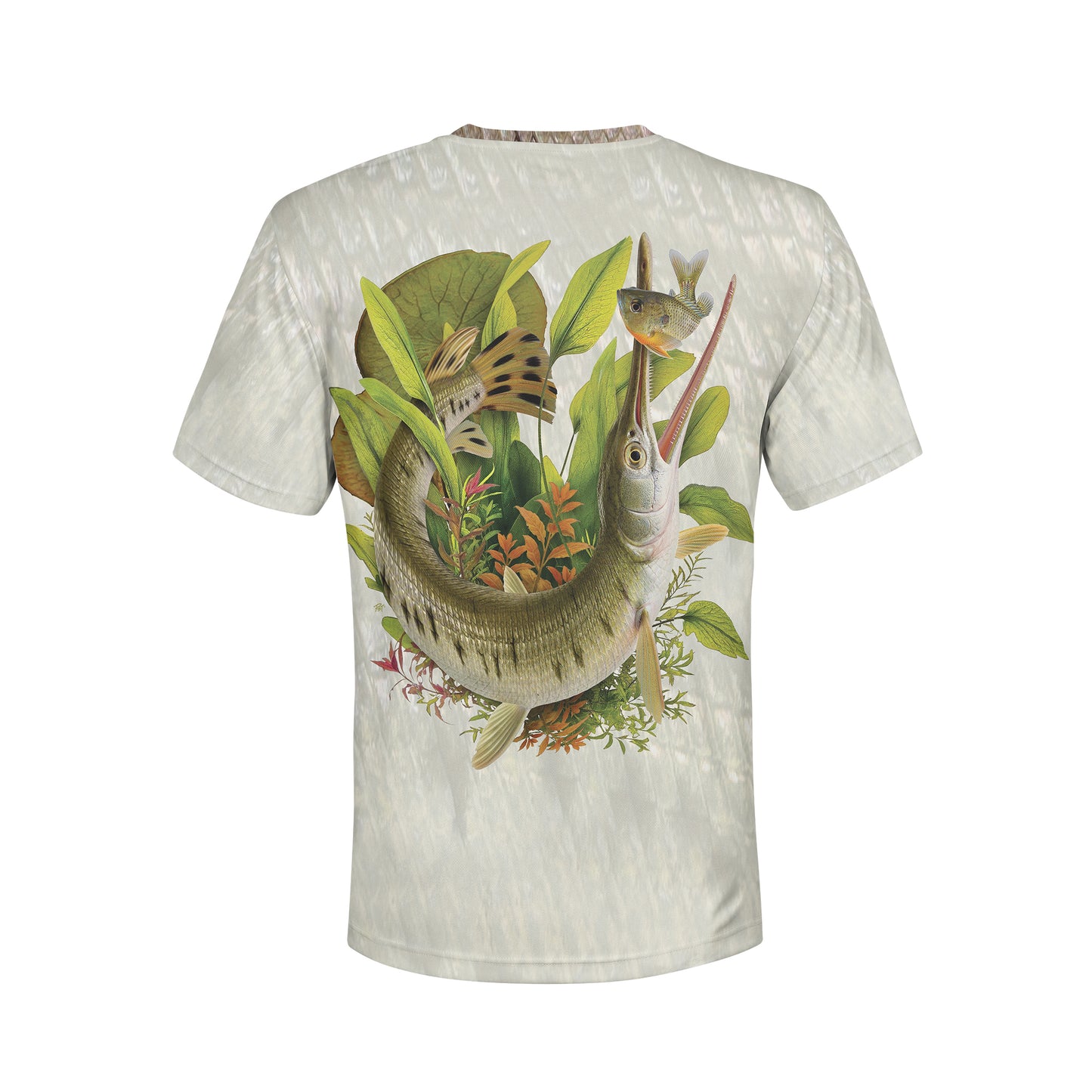 Longnose Gar - Unisex Long Sleeve Sun Proof Performance Fishing Top with built in Hoodie and Gaiter (short sleeve option also available)