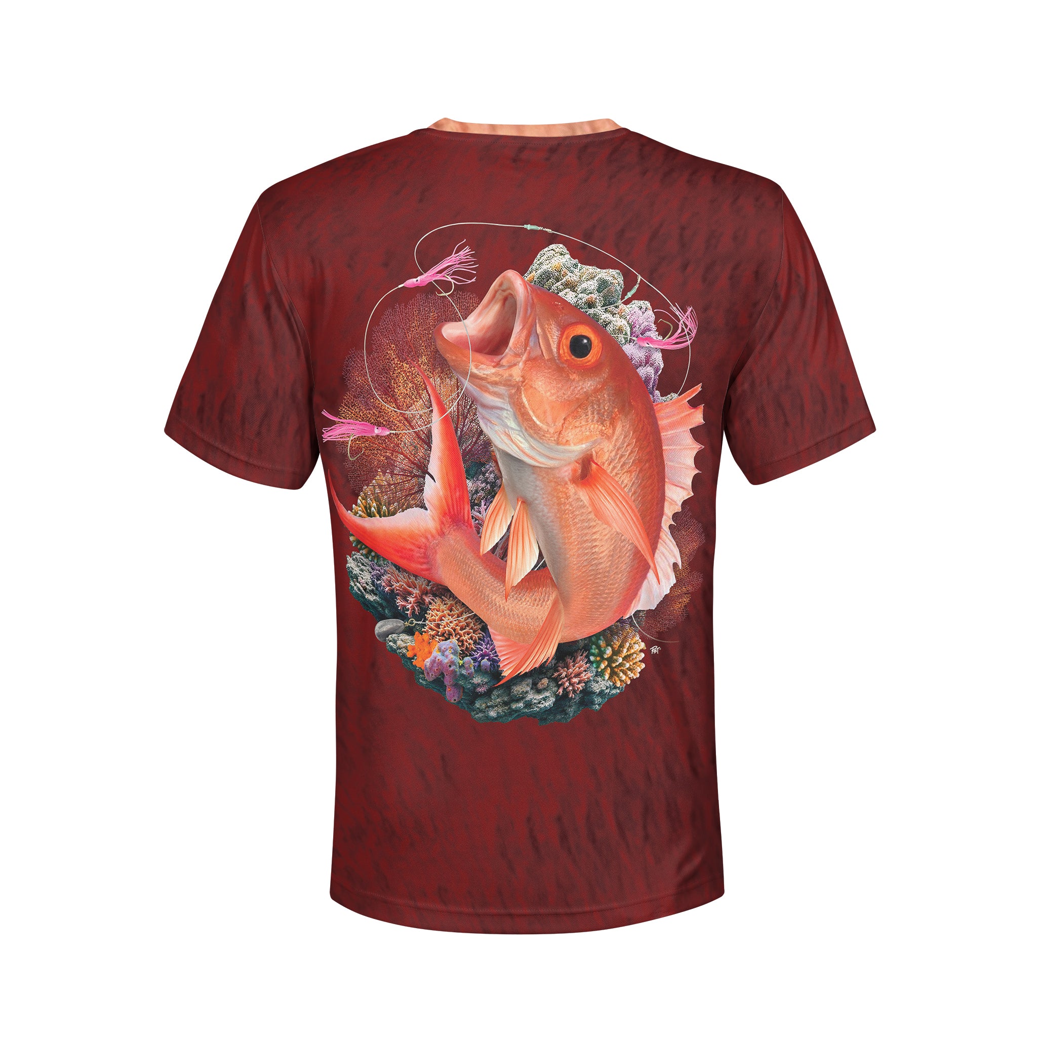 Queen Snapper - Unisex Long Sleeve Sun Proof Performance Fishing Top with built in Hoodie and Gaiter (short sleeve option also available)