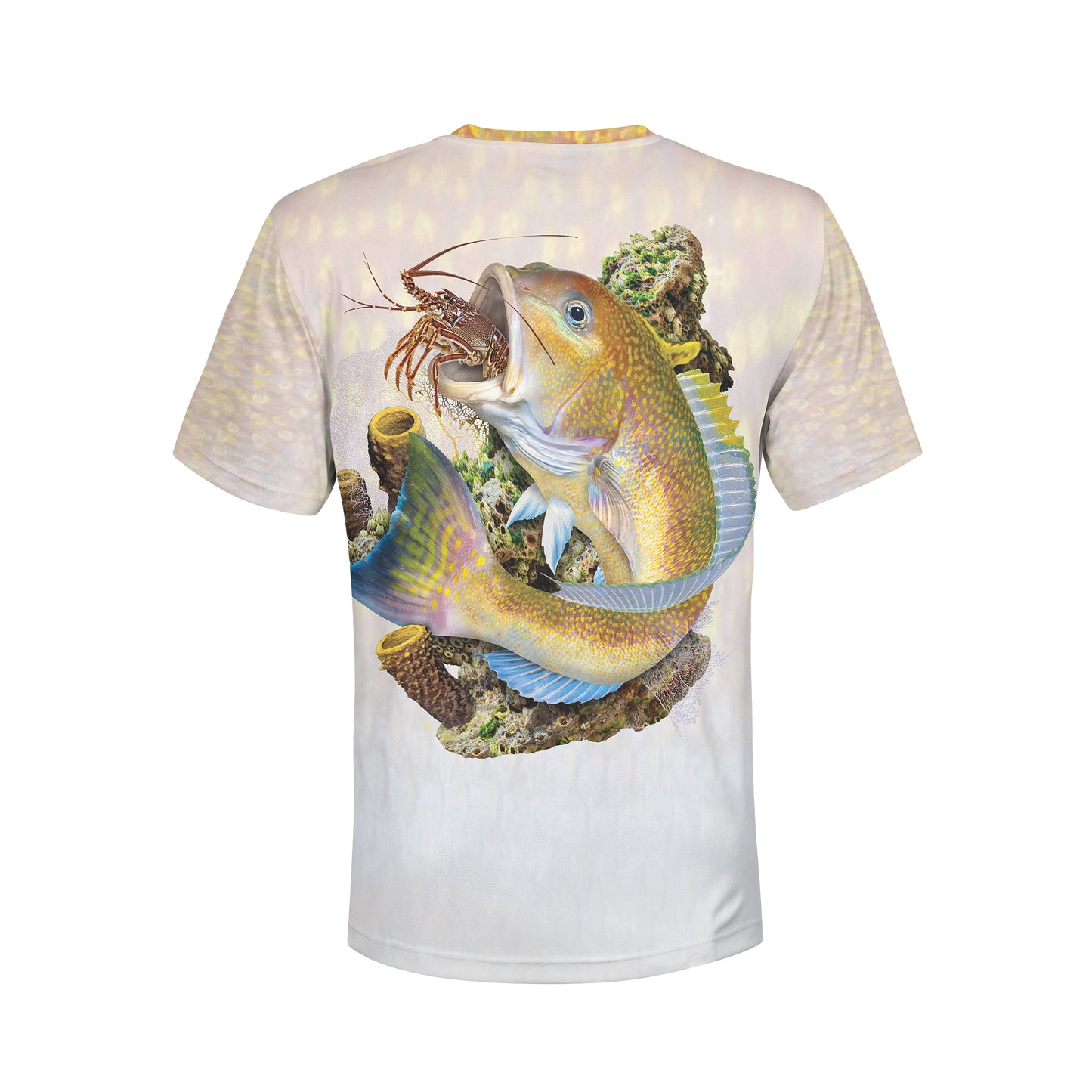 Golden Tilefish - Unisex Long Sleeve Sun Proof Performance Fishing Top with built in Hoodie and Gaiter (short sleeve option also available)