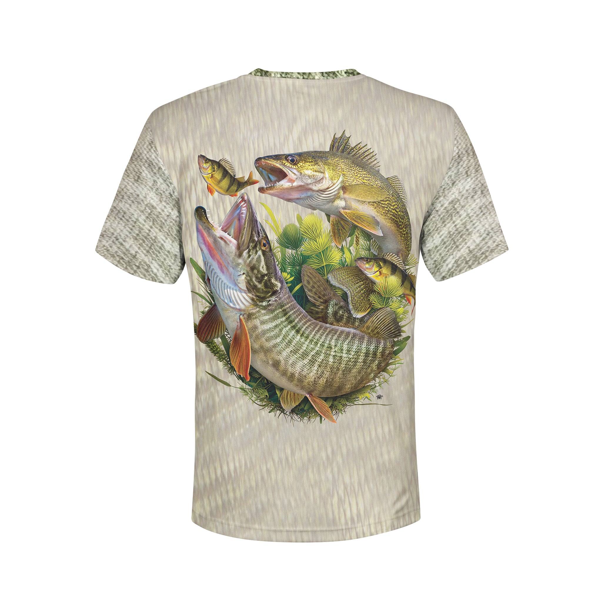 Muskellunge and Walleye - Unisex Long Sleeve Sun Proof Performance Fishing Top with built in Hoodie and Gaiter (short sleeve option also available)