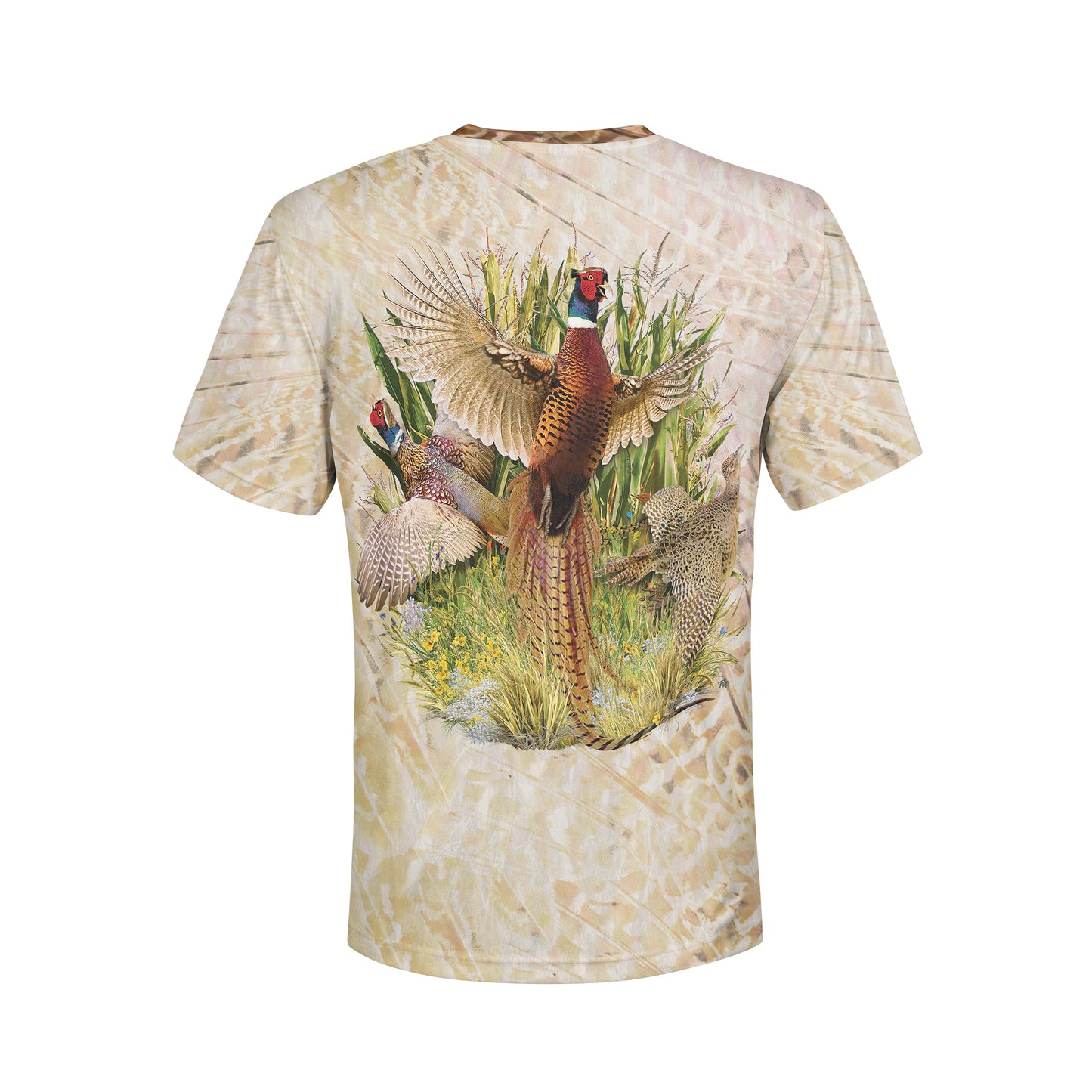 Ringed Neck Pheasant - Unisex Long Sleeve Sun Proof Performance Fishing Top with built in Hoodie (short sleeve option also available)