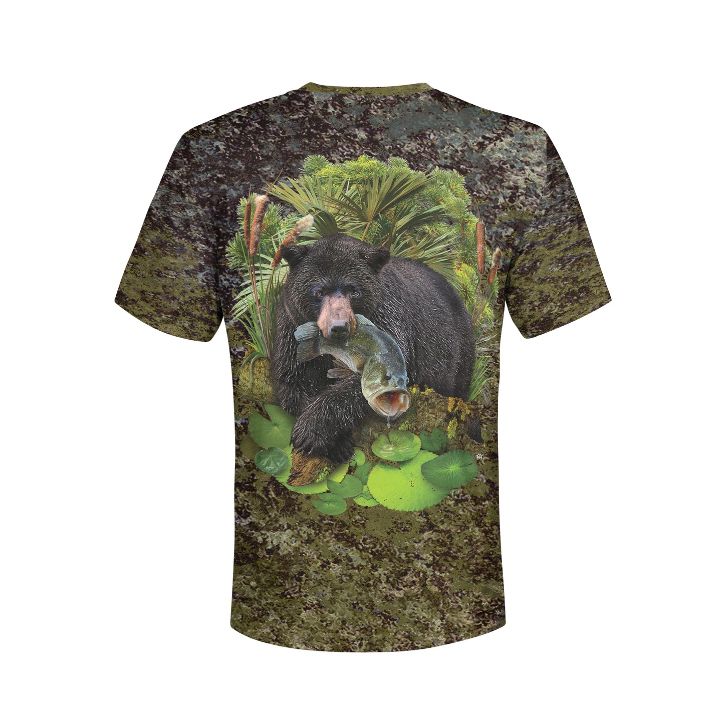 Black Bear and Bass - Unisex Long Sleeve Sun Proof Performance Fishing Top with built in Hoodie (short sleeve option also available)