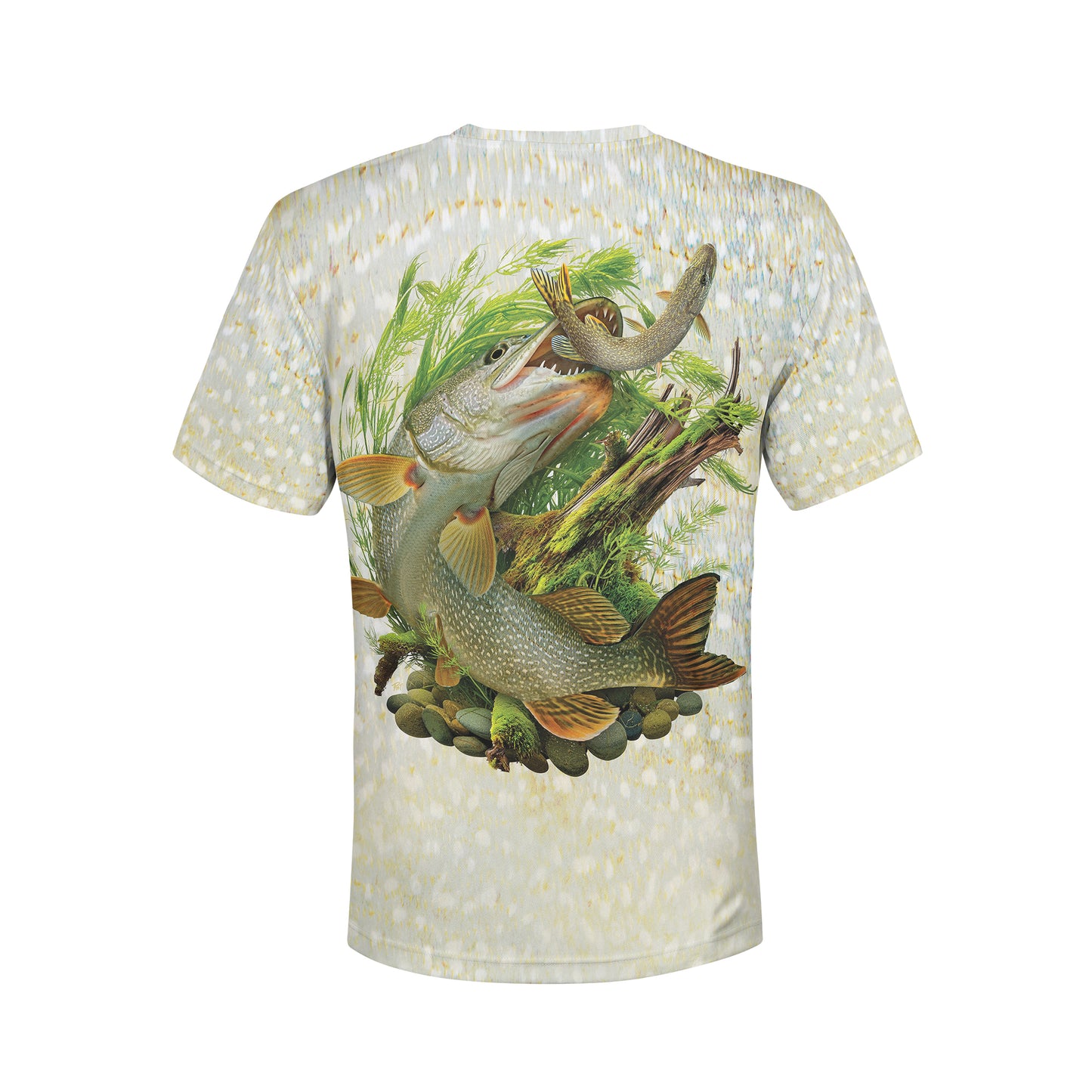 Northern Pike - Unisex Long Sleeve Sun Proof Performance Fishing Top with built in Hoodie and Gaiter (short sleeve option also available)