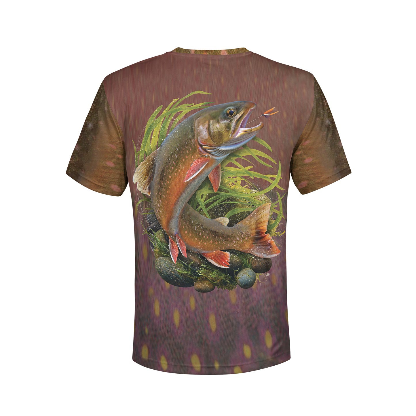 Dolly Varden - Unisex Long Sleeve Sun Proof Performance Fishing Top with built in Hoodie and Gaiter (short sleeve option also available)