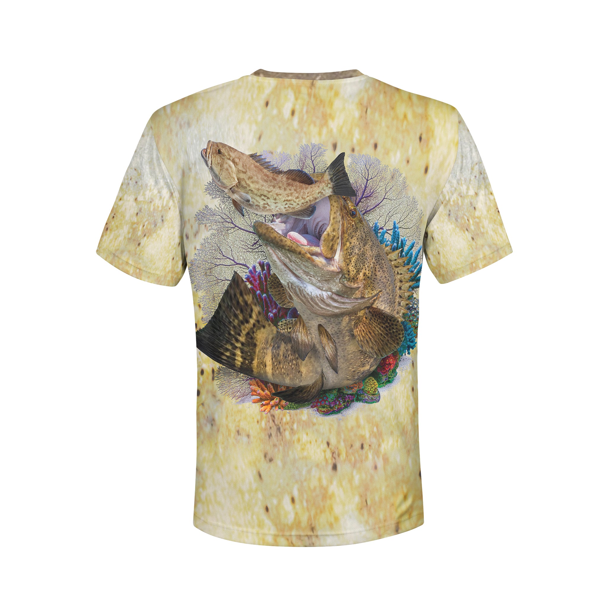 Goliath Grouper - Unisex Long Sleeve Sun Proof Performance Fishing Top with built in Hoodie and Gaiter (short sleeve option also available)