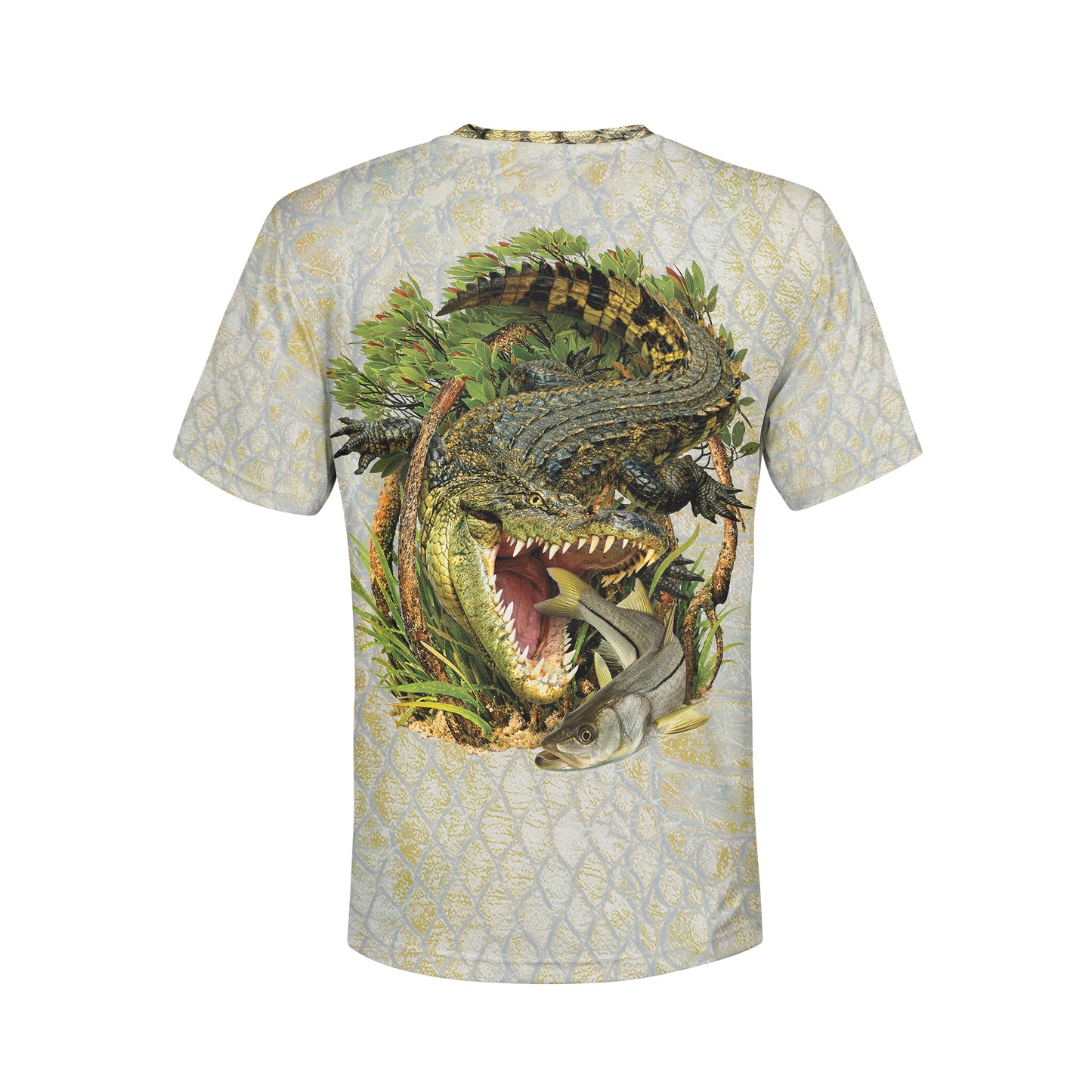 Crocodile and Snook - Unisex Long Sleeve Sun Proof Performance Fishing Top with built in Hoodie and Gaiter (short sleeve option also available)