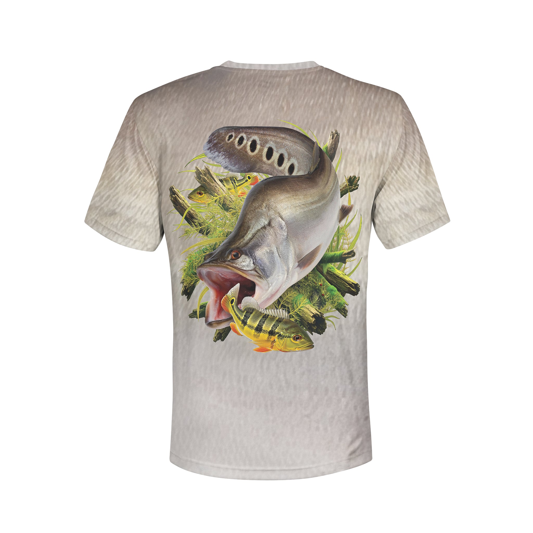 Clown Featherback - Unisex Long Sleeve Sun Proof Performance Fishing Top with built in Hoodie and Gaiter (short sleeve option also available)