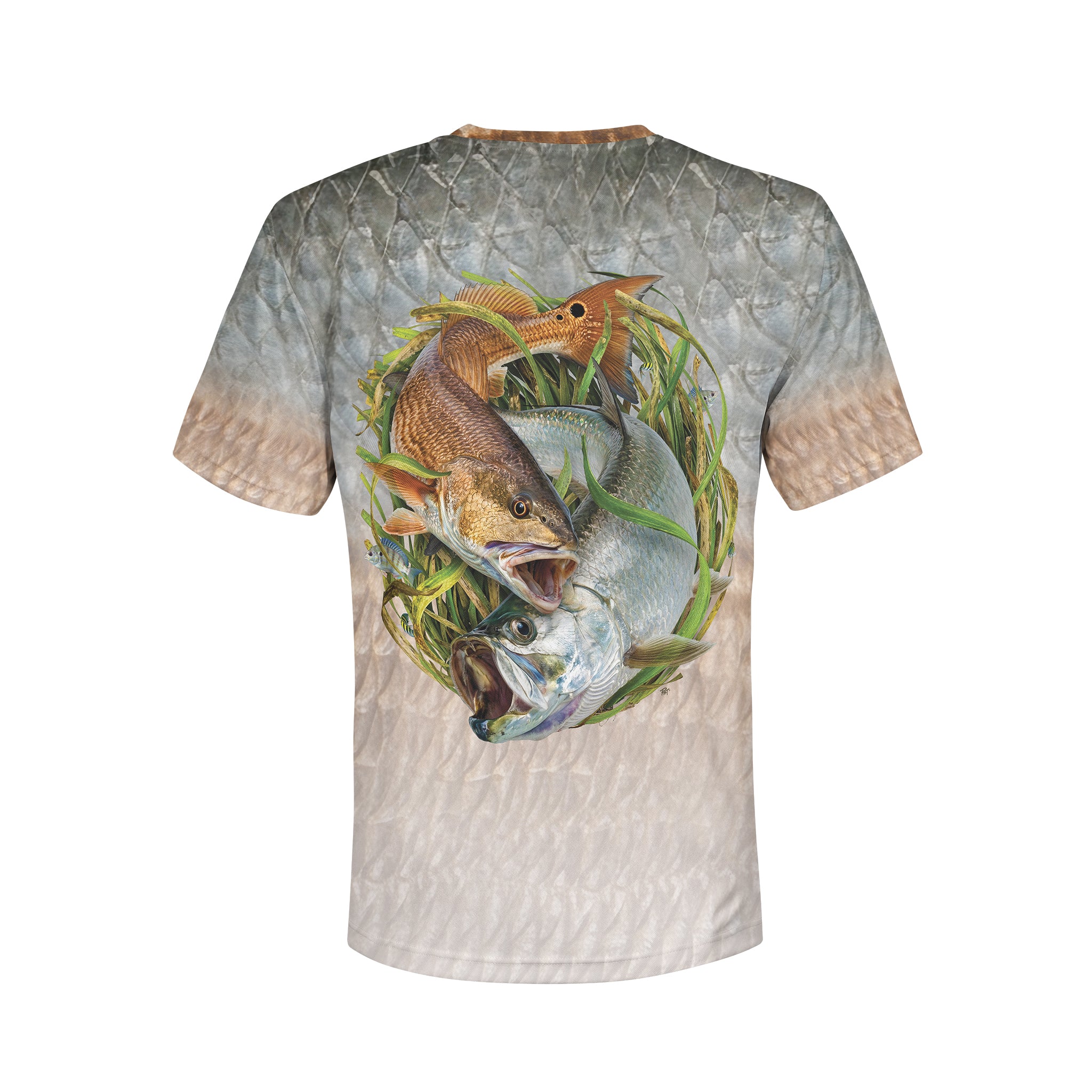 Tarpon and Redfish - Unisex Long Sleeve Sun Proof Performance Fishing Top with built in Hoodie and Gaiter (short sleeve option also available)