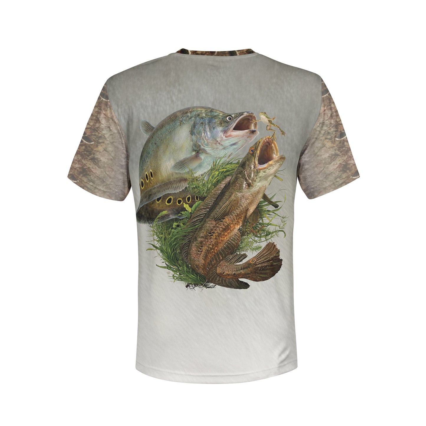 Clown and Snakehead - Unisex Long Sleeve Sun Proof Performance Fishing Top with built in Hoodie and Gaiter (short sleeve option also available)
