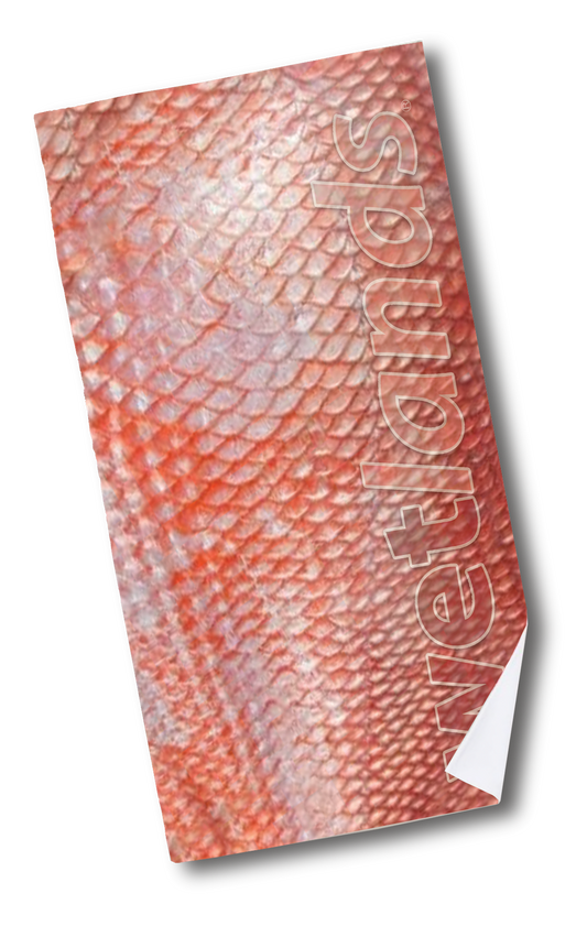 Red Snapper Scales - Quick-Drying Beach Towel Made from Ultra Soft Low Spin Polyester (35"x60" dimensions) MADE IN USA.