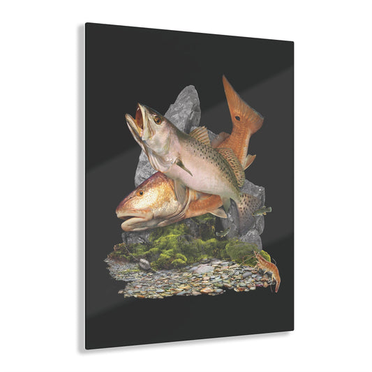 Redfish & Trout Acrylic Print Wetlands Performance Apparel