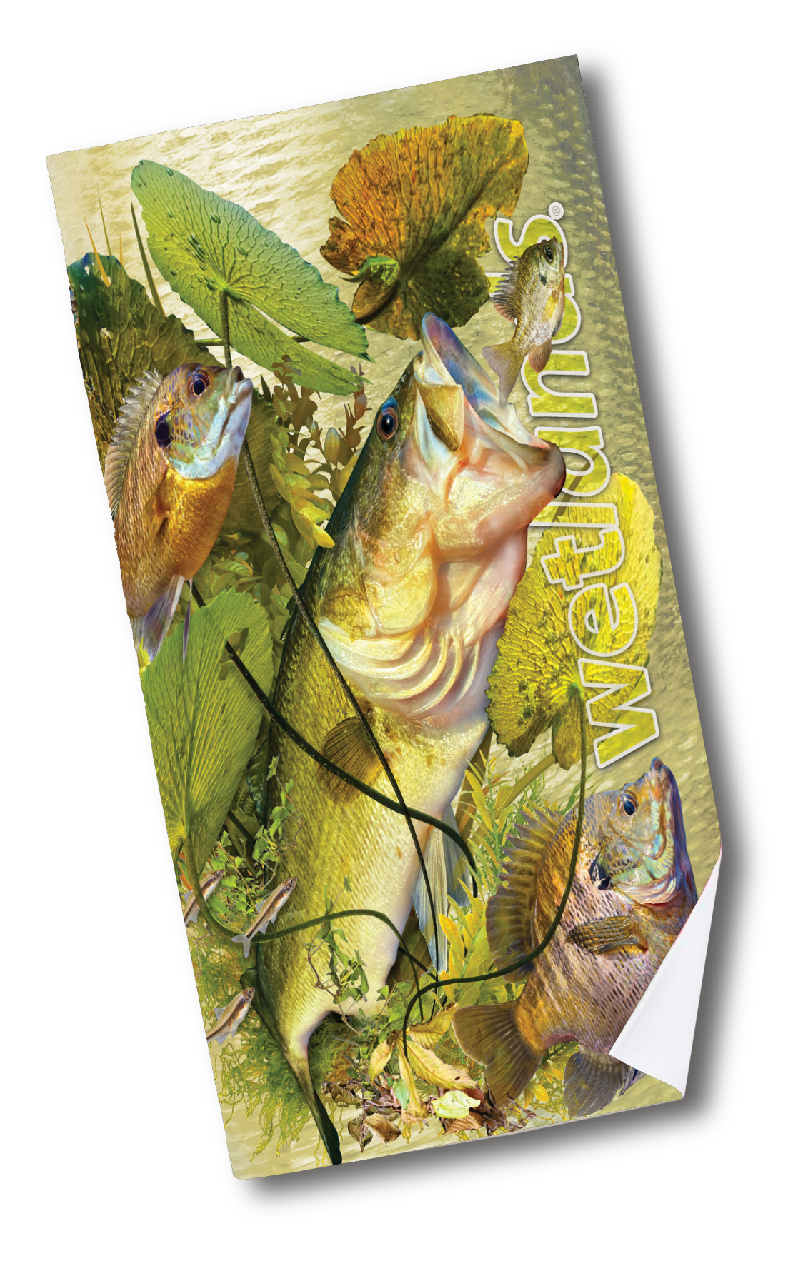 Bass Pond - Quick-Drying Beach Towel Made from Ultra Soft Low Spin Polyester (35"x60" dimensions) MADE IN USA.